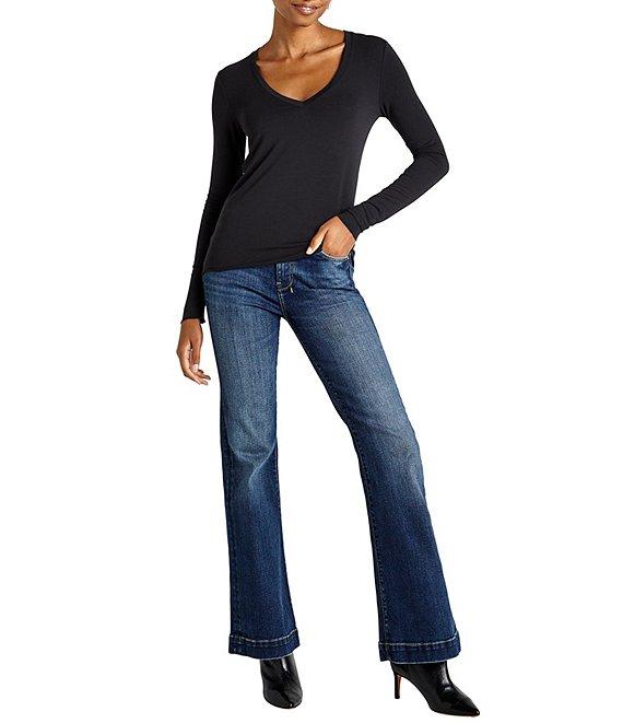 Splendid Bamboo Jersey V-Neck Long Sleeve Tee Product Image