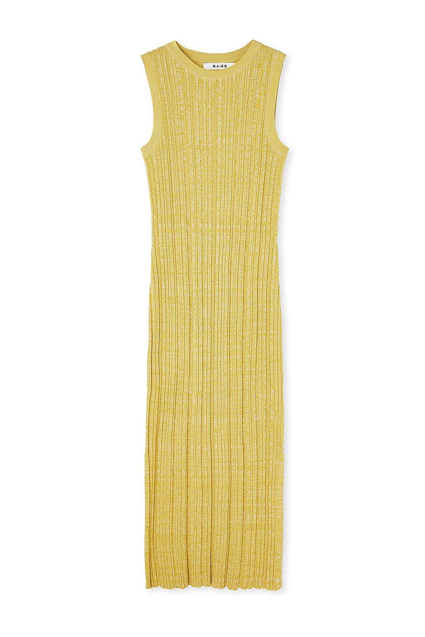 Knitted Ribbed Sleeveless Midi Dress Product Image