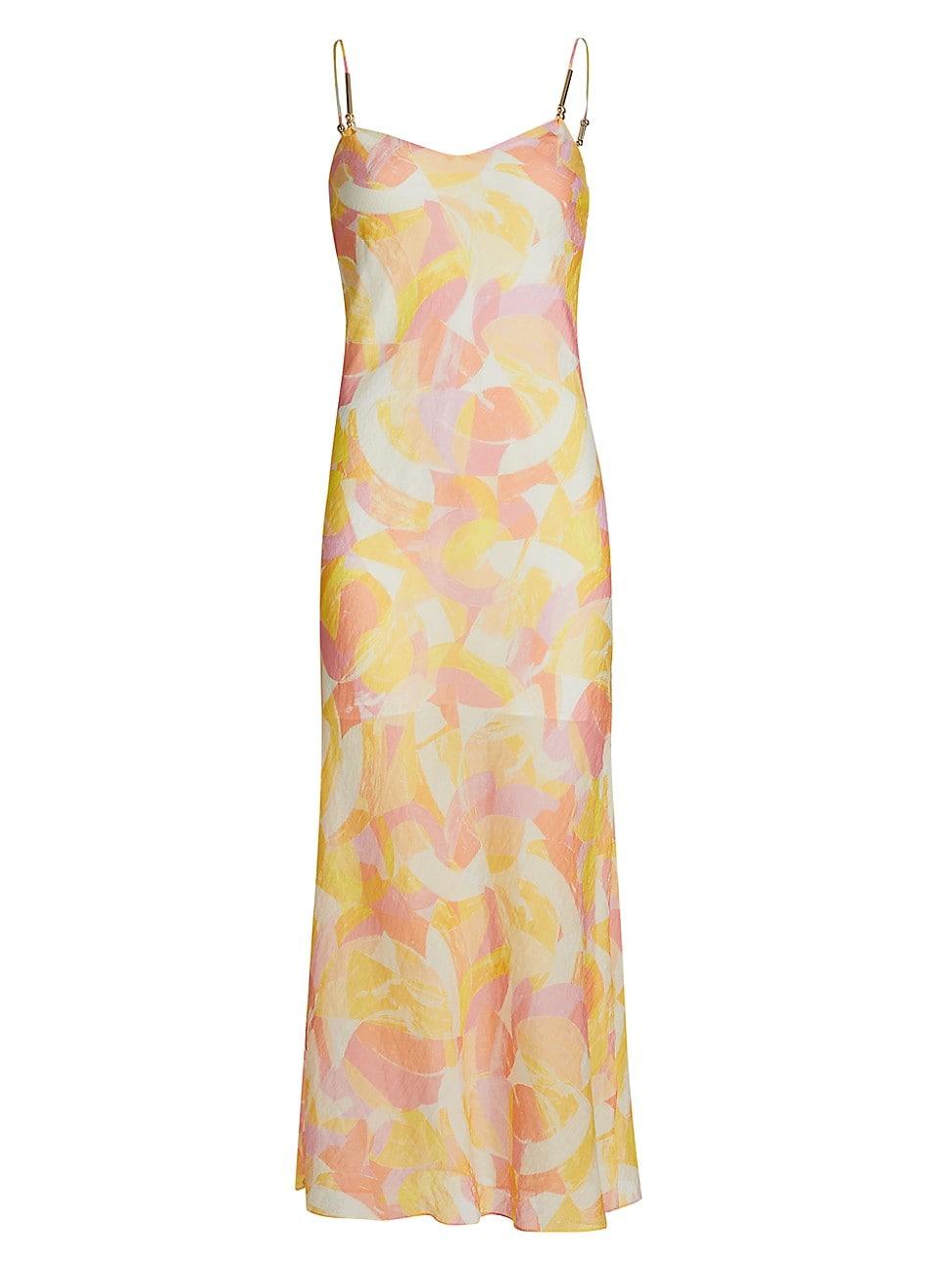 Womens Marcella Abstract Voil Midi-Dress Product Image