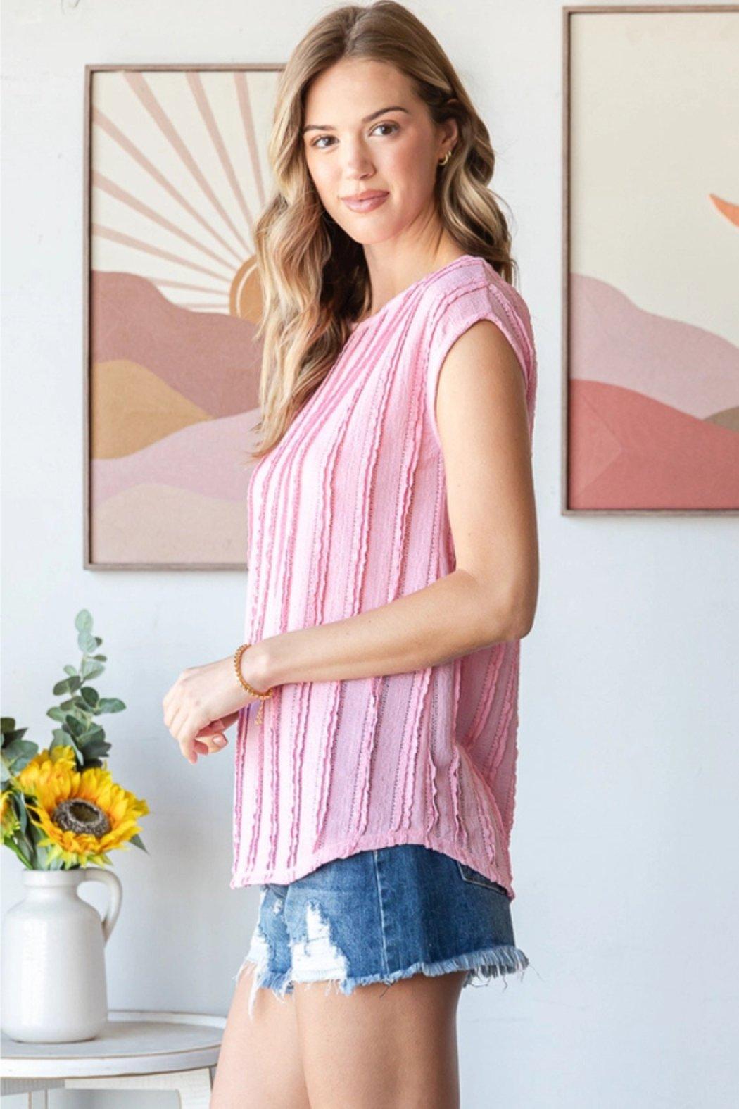 Textured Stripe Blouse Product Image
