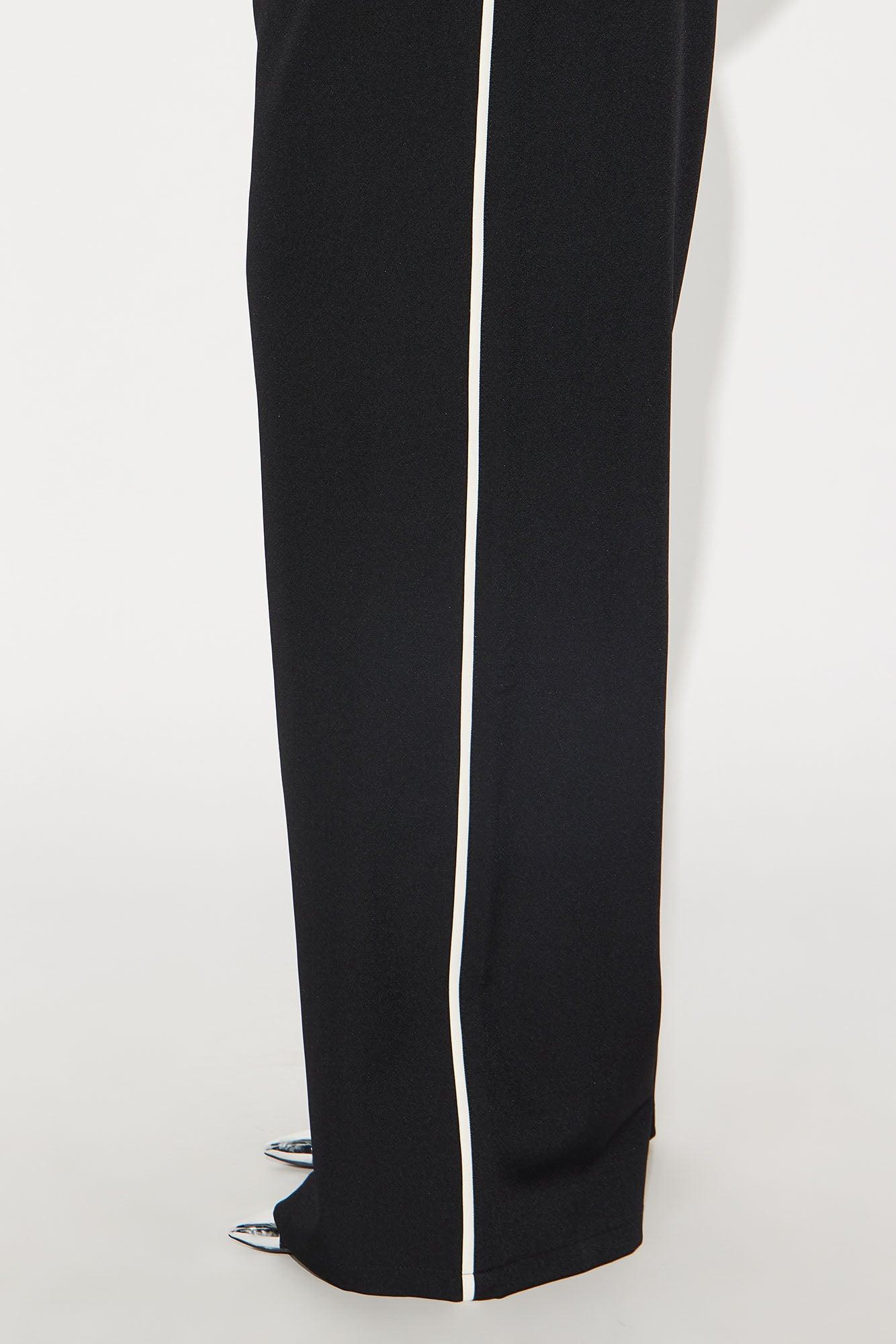Faye Wide Leg Trouser Pants - Black/combo Female Product Image
