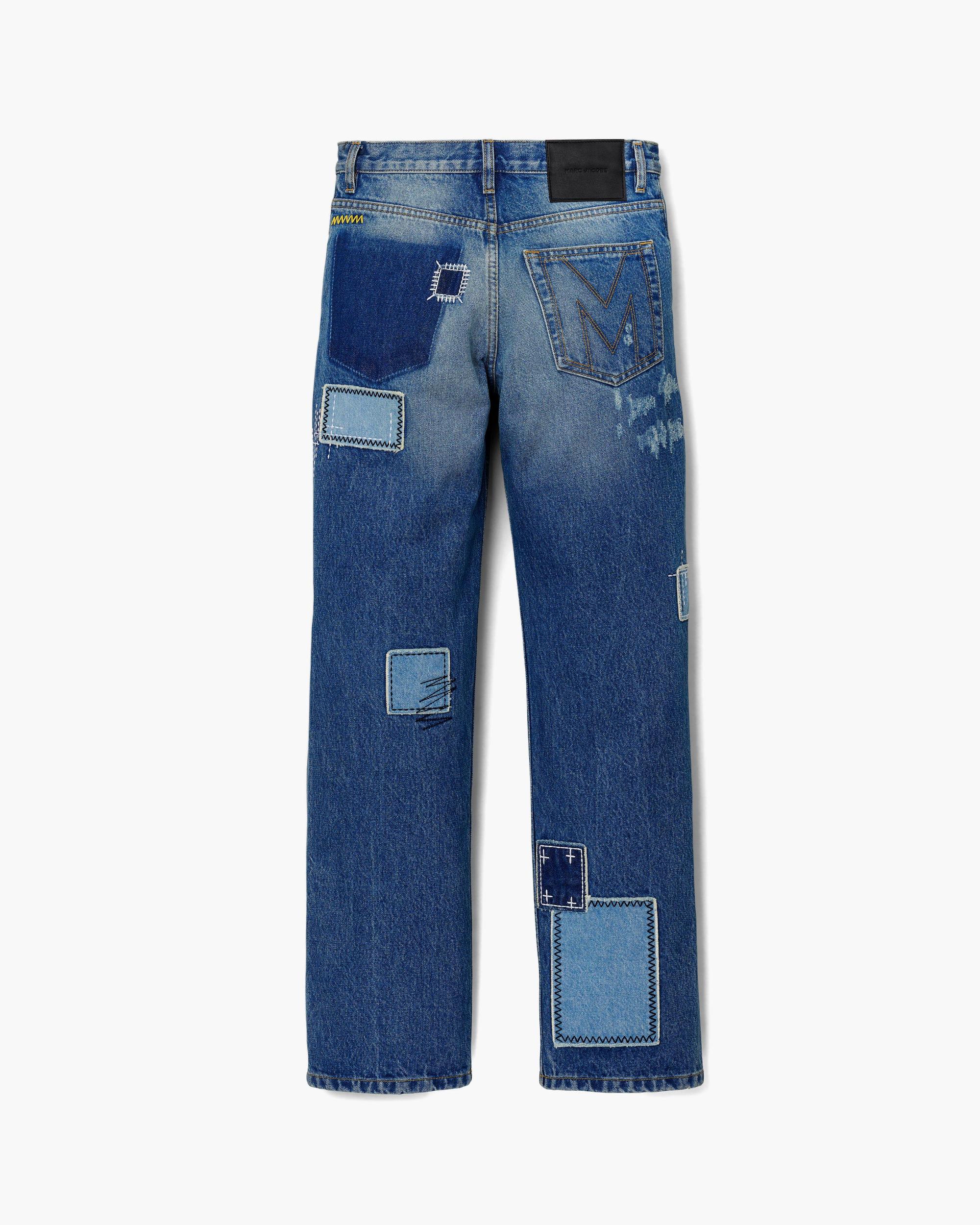 Patchwork Straight Jean Product Image