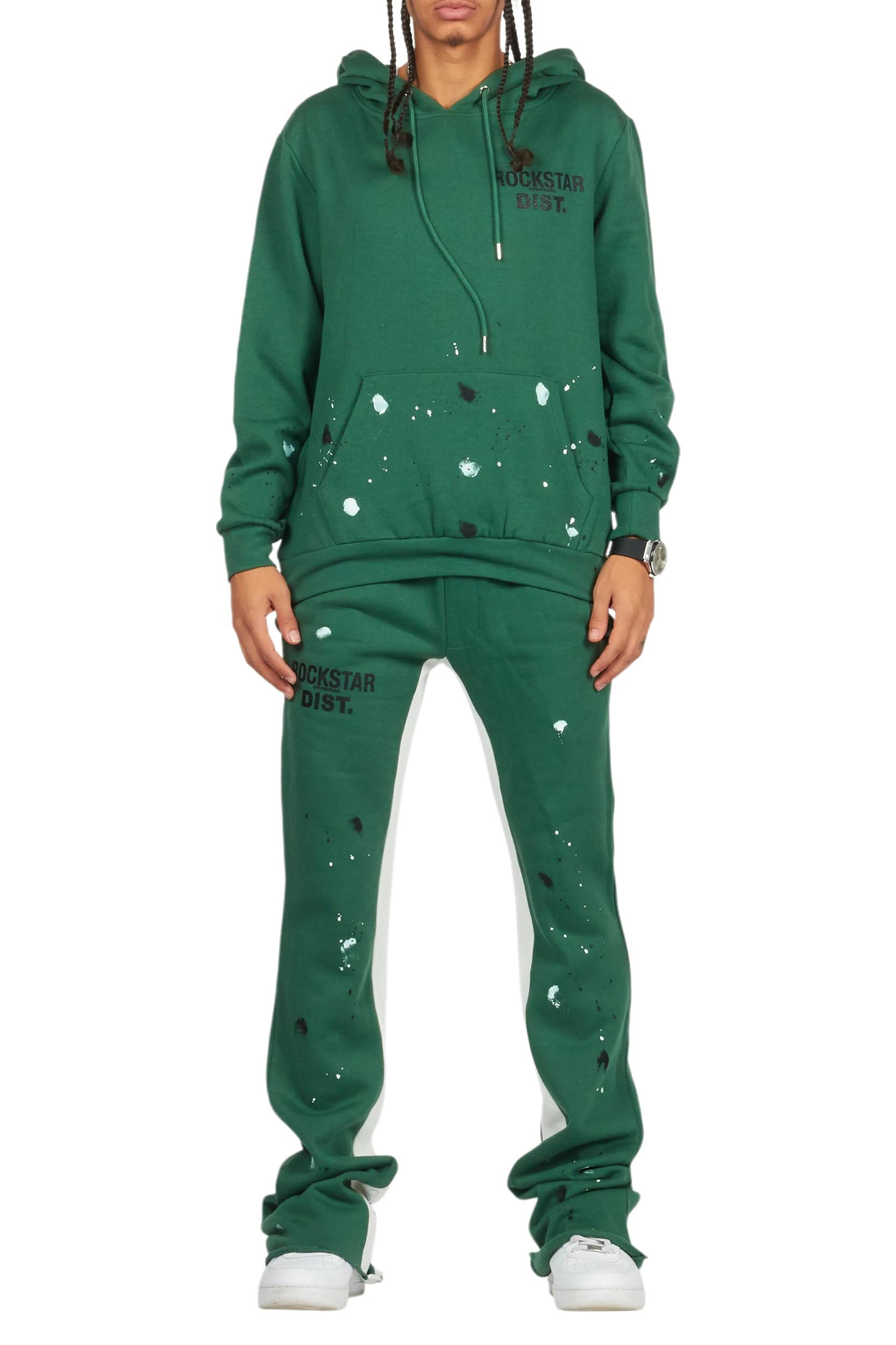 Jaco Green Hoodie Baggy Fit Pant Track Set Male Product Image