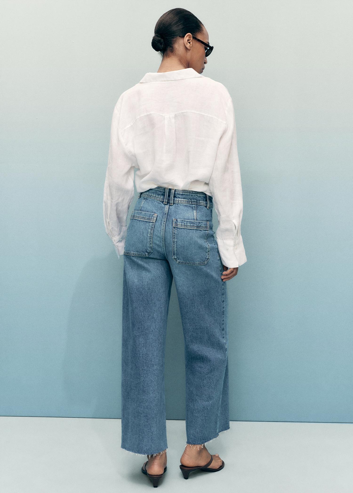 Catherin culotte high-rise jeans - Women | MANGO USA Product Image