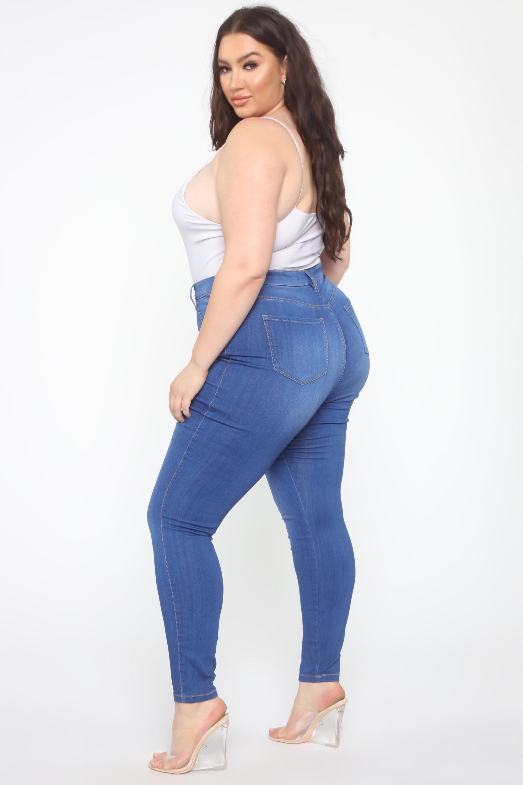 Emma Super Stretch High Rise Skinny Jean - Blue Product Image