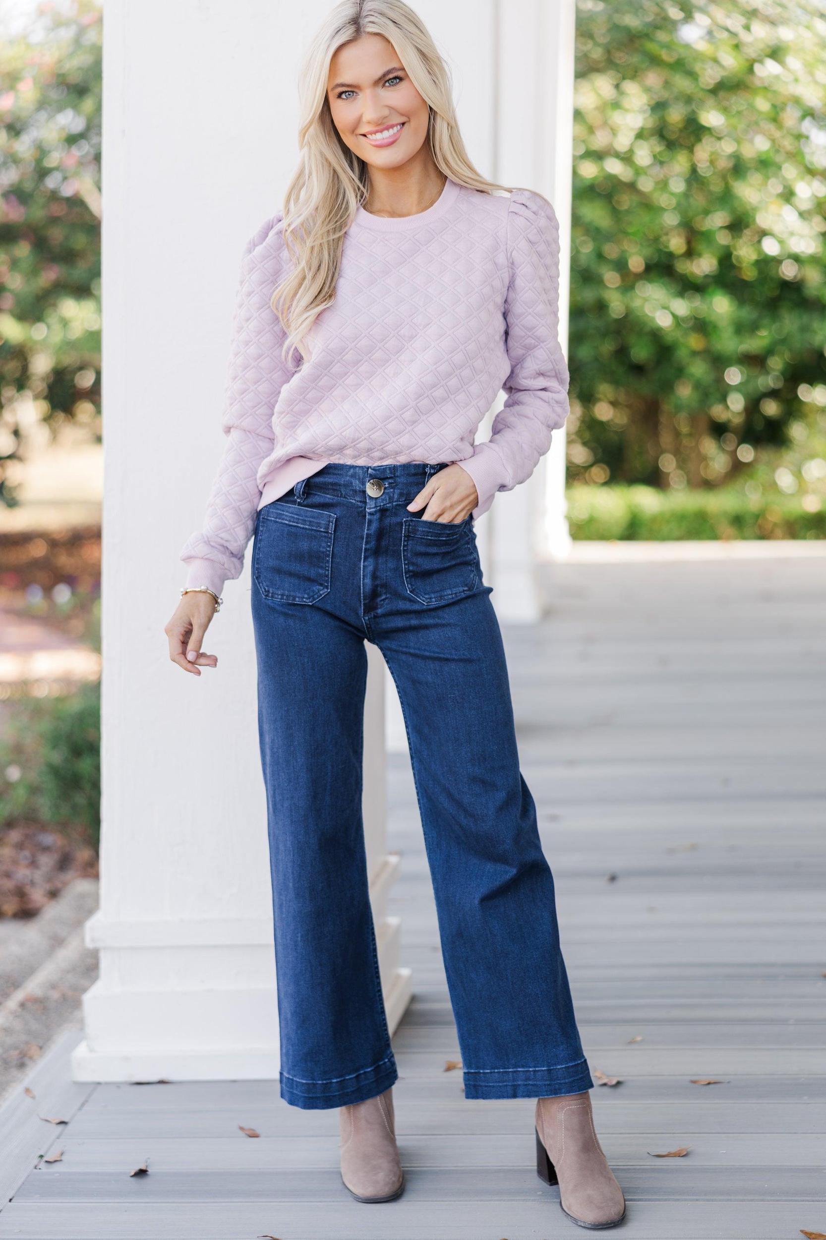 Just To Start Lilac Purple Quilted Pullover Female Product Image