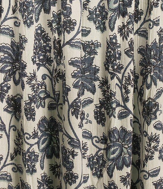 Angie Floral Print Smocked Bodice Spaghetti Strap High-Low Maxi Dress Product Image