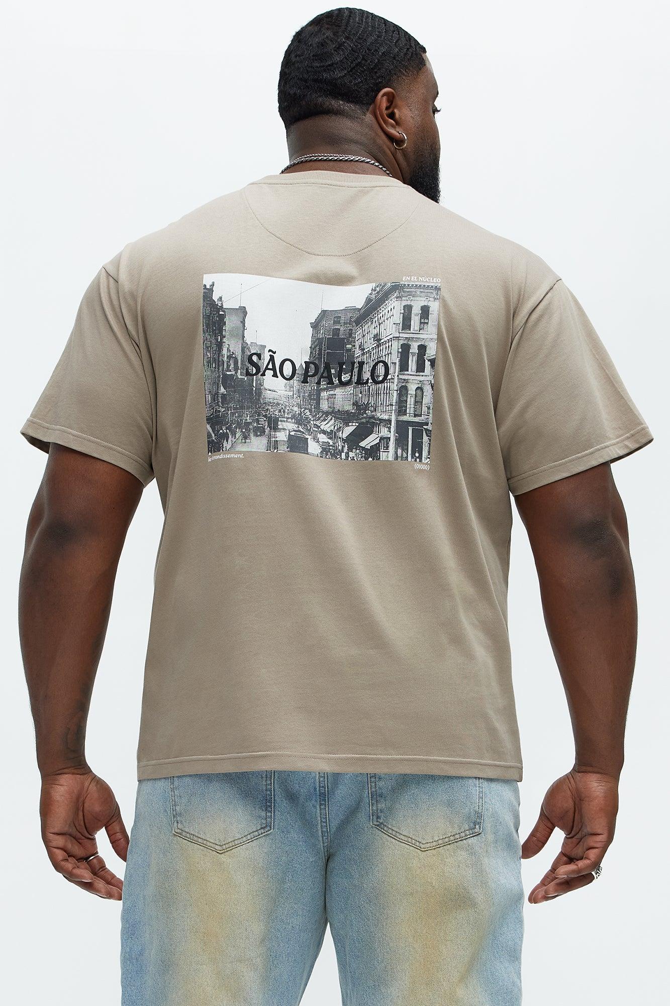 Sao Paulo Oversized Short Sleeve Tee - Taupe Product Image