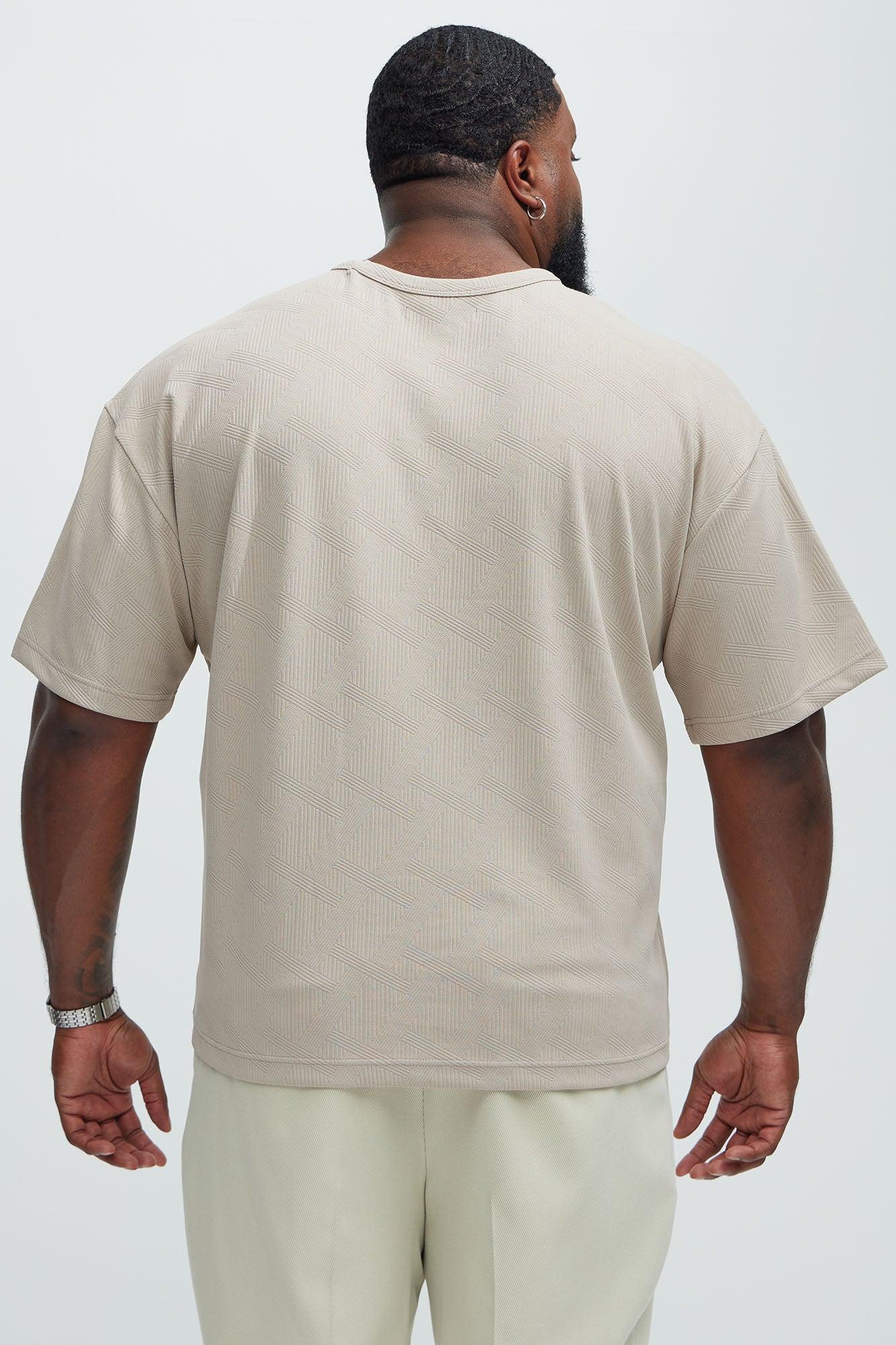 Benji Textured Relaxed Tee - Taupe Product Image