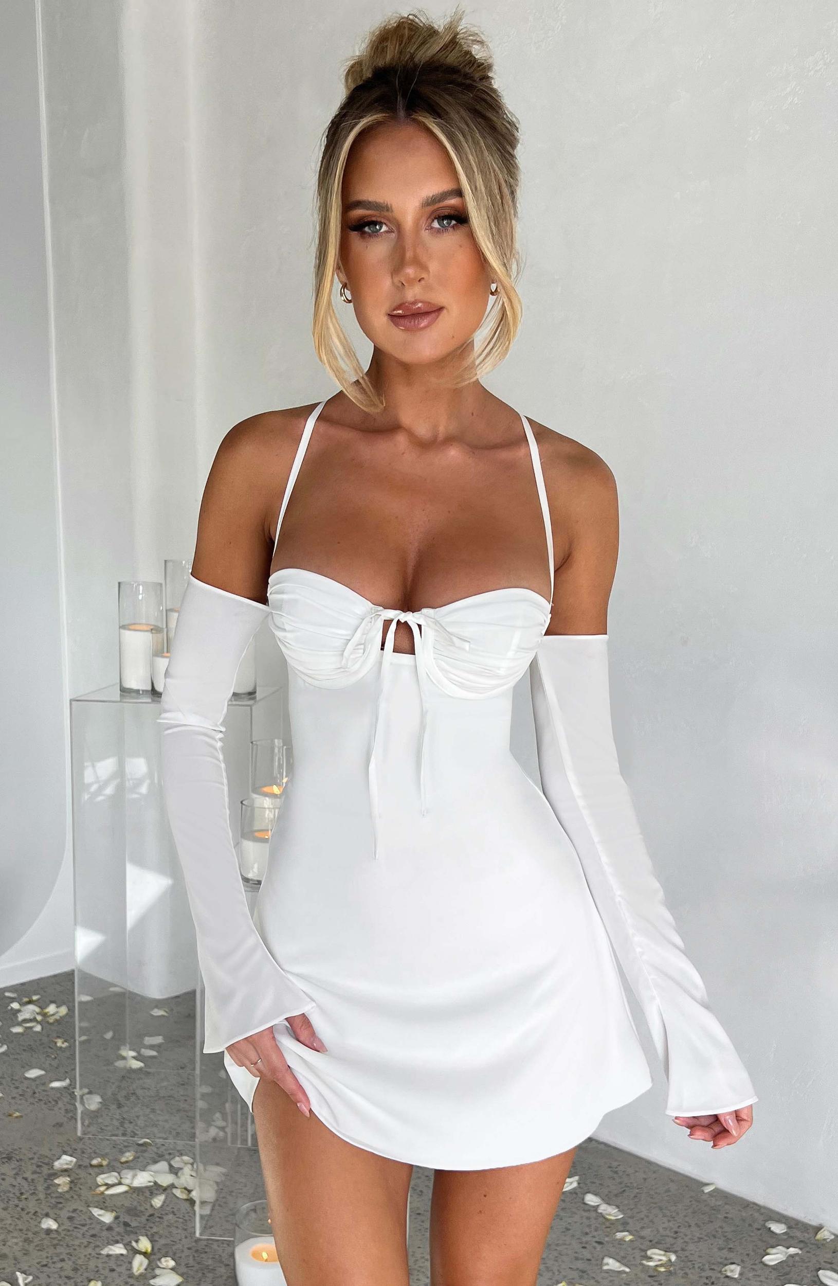 Fiona Mini Dress - Ivory Product Image