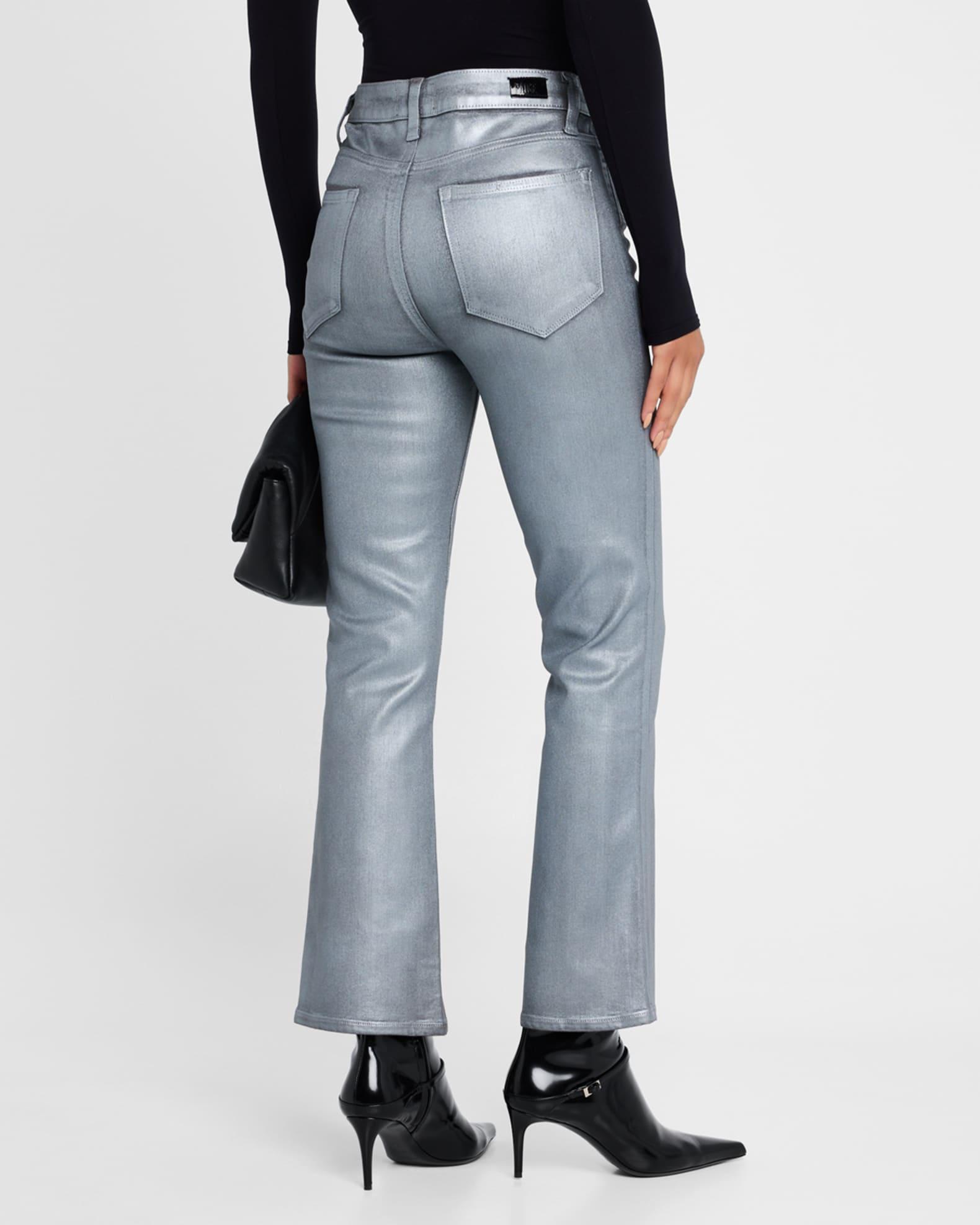 Claudine Metallic Kick-Flare Jeans Product Image