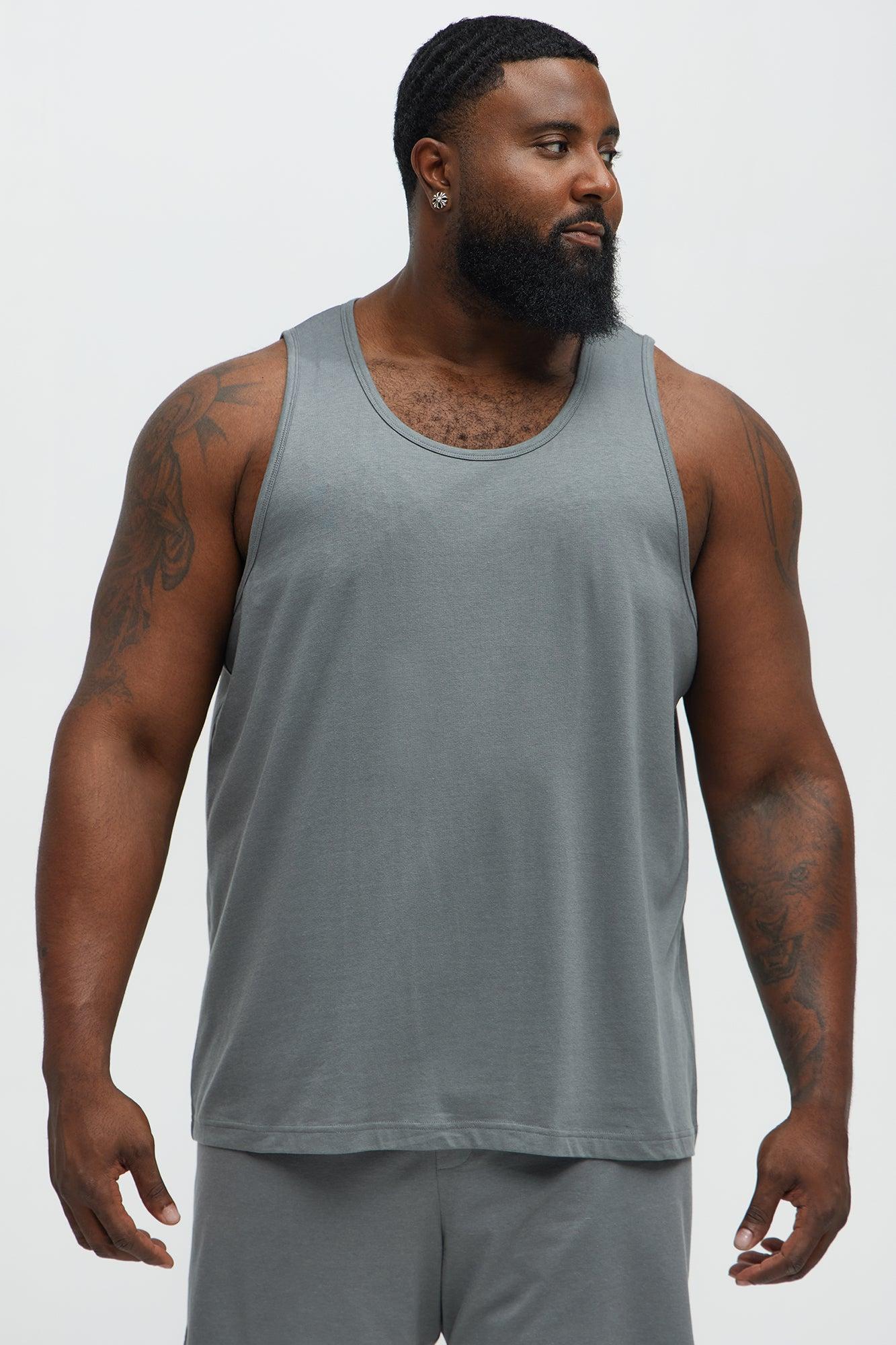 Essential Modal Lounge Tank - Slate Grey Male Product Image