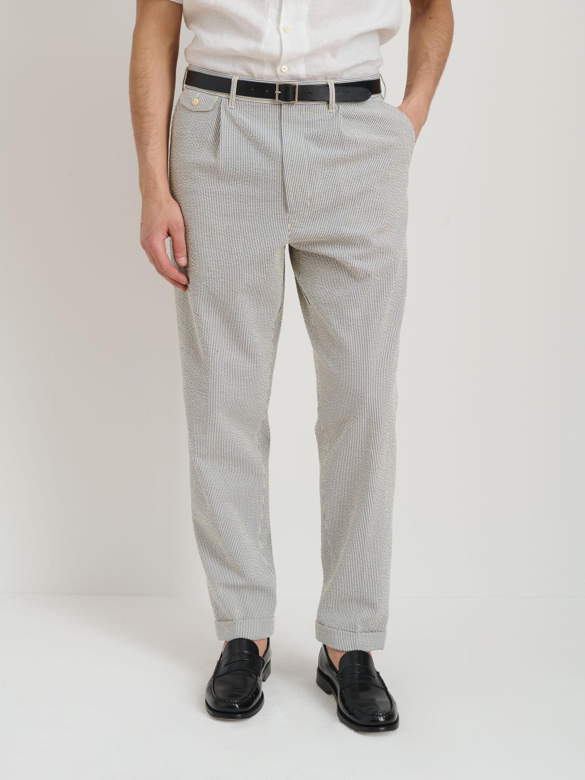 Standard Pleated Pant In Seersucker Product Image