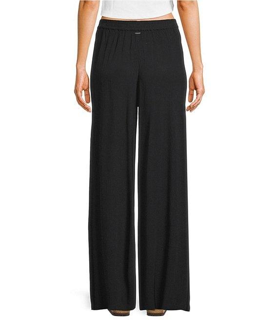 Volcom Stoneshine Junkie Crinkled Gauze Palazzo Wide Leg Pants Product Image