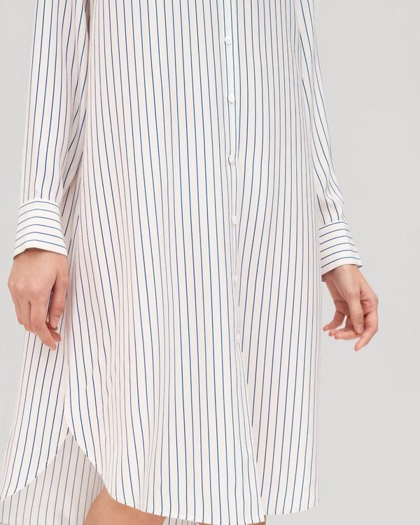 Pinstriped Freesia Shirt Dress Product Image
