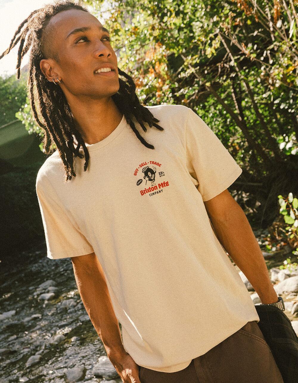 BRIXTON Rhythmic Standard Mens Tee - CREAM Product Image