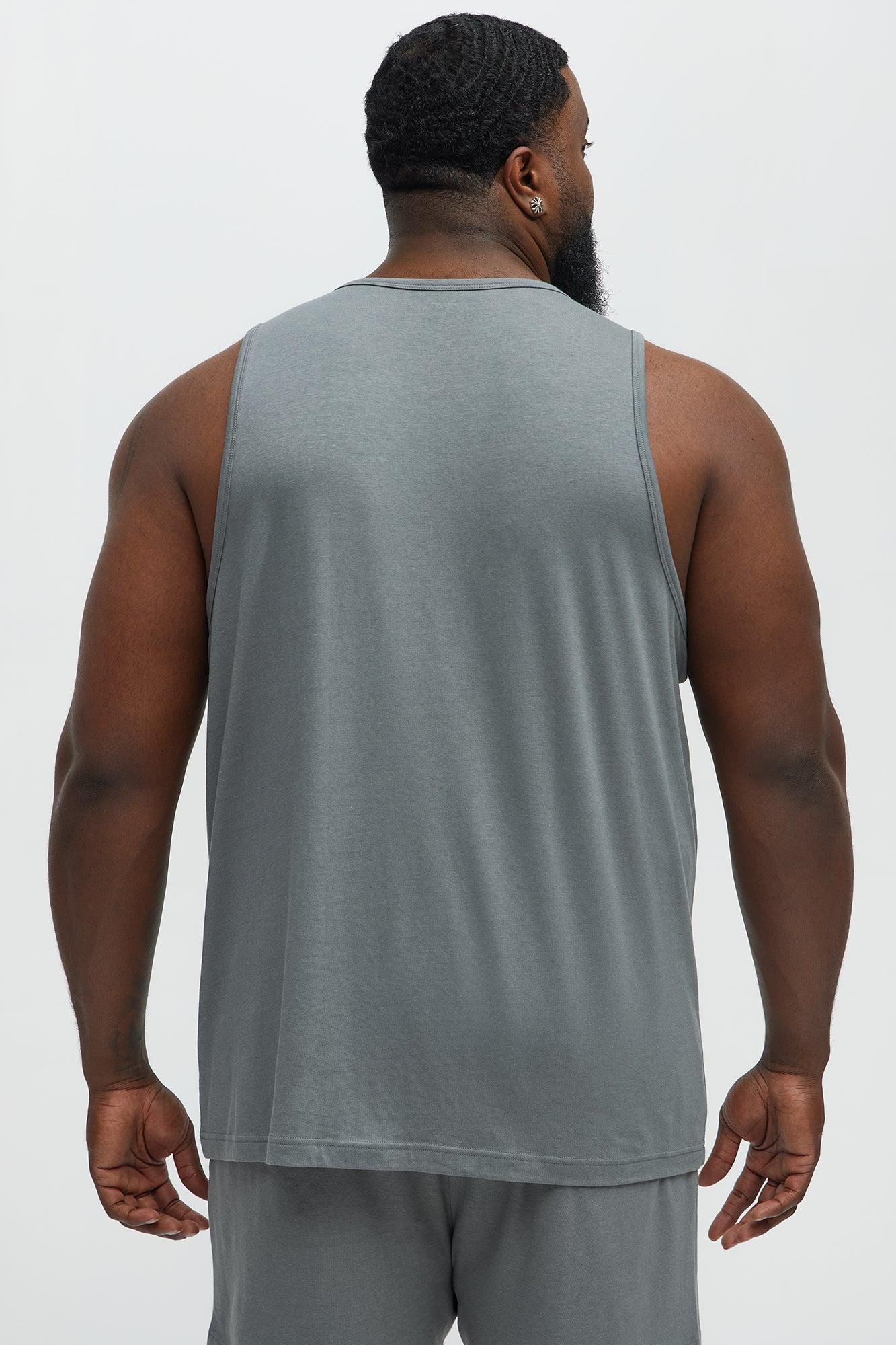 Essential Modal Lounge Tank - Slate Grey Male Product Image