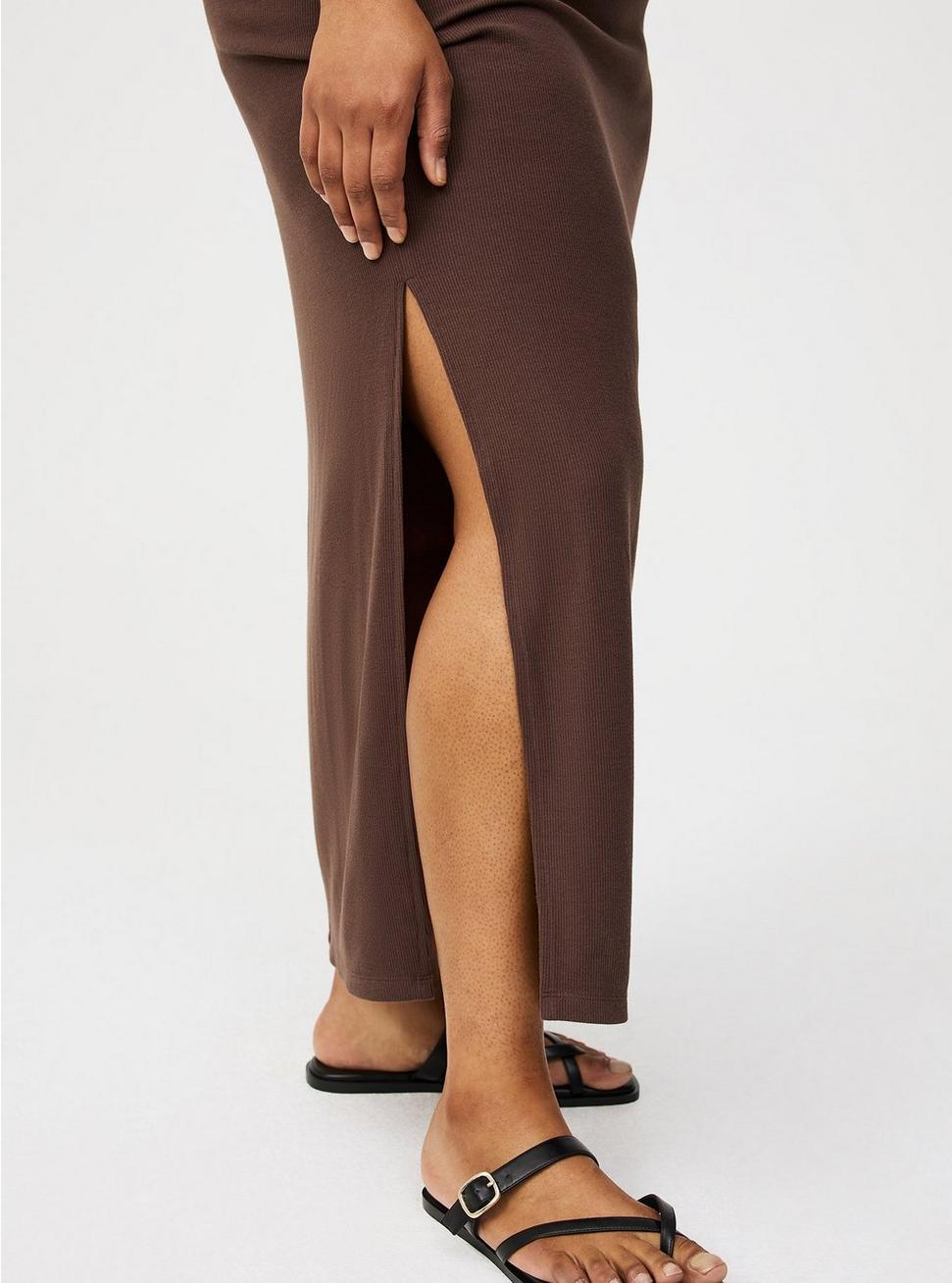 Side Slit Column Maxi Dress Product Image