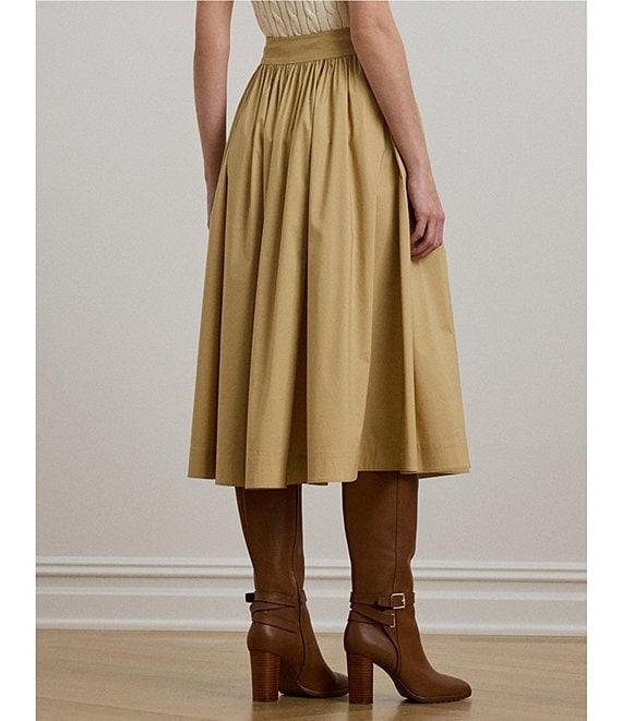 Lauren Ralph Lauren Shirred Waist A-Line Skirt Product Image