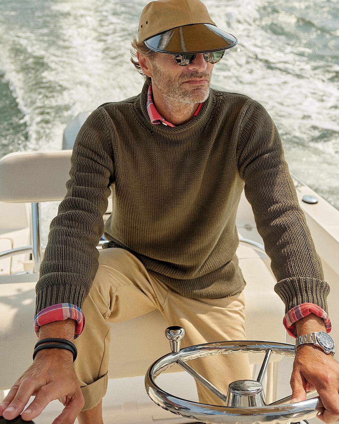 Fisherman's Sweater in Olive Product Image