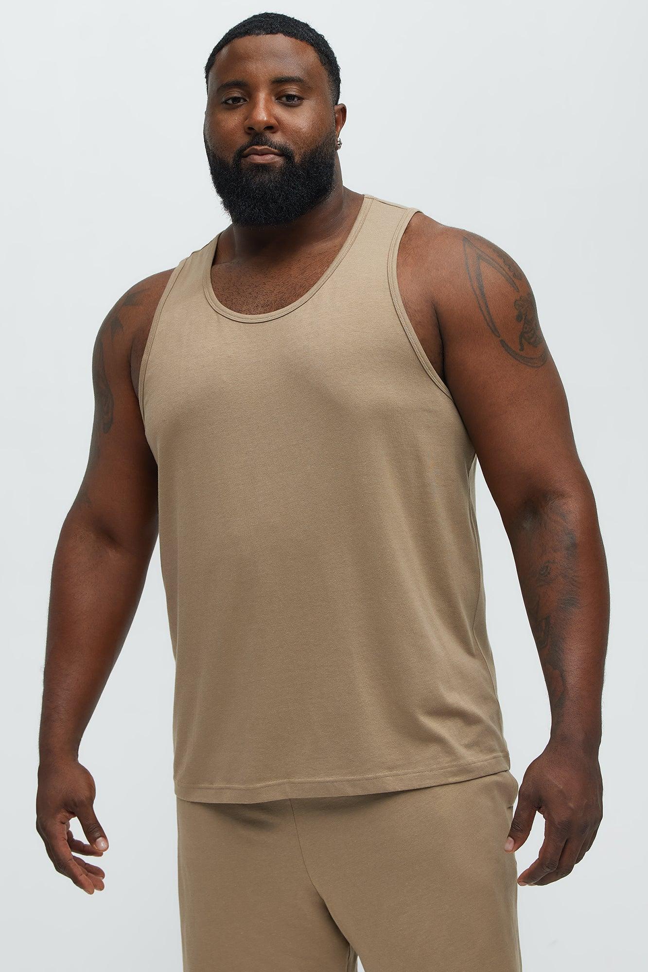 Essential Modal Lounge Tank - Taupe Male Product Image