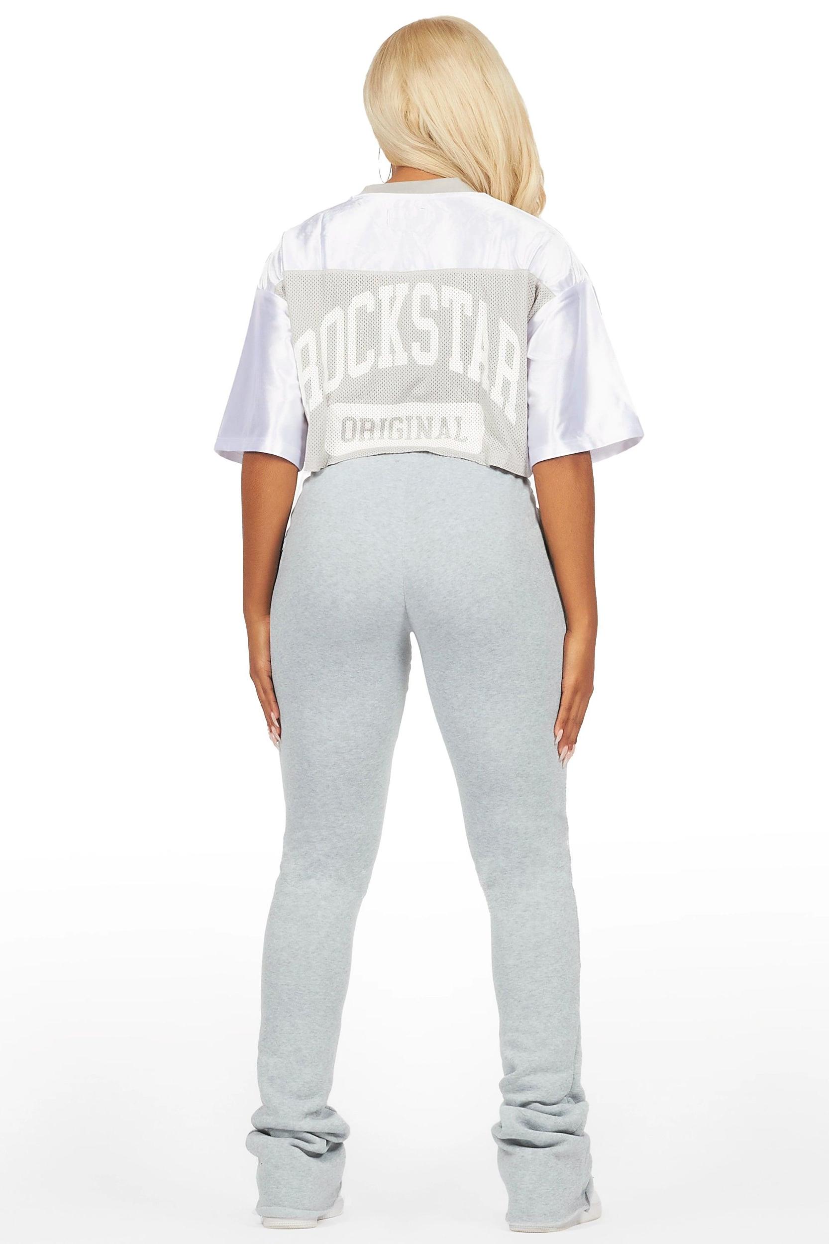 Tamarra White/Grey Jersey Trackset Female Product Image