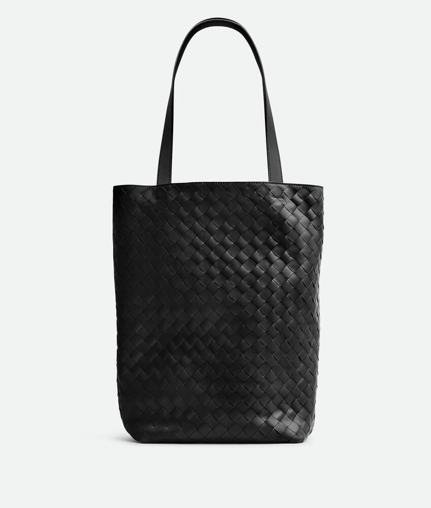 Small Intrecciato North-South Tote in Black Product Image