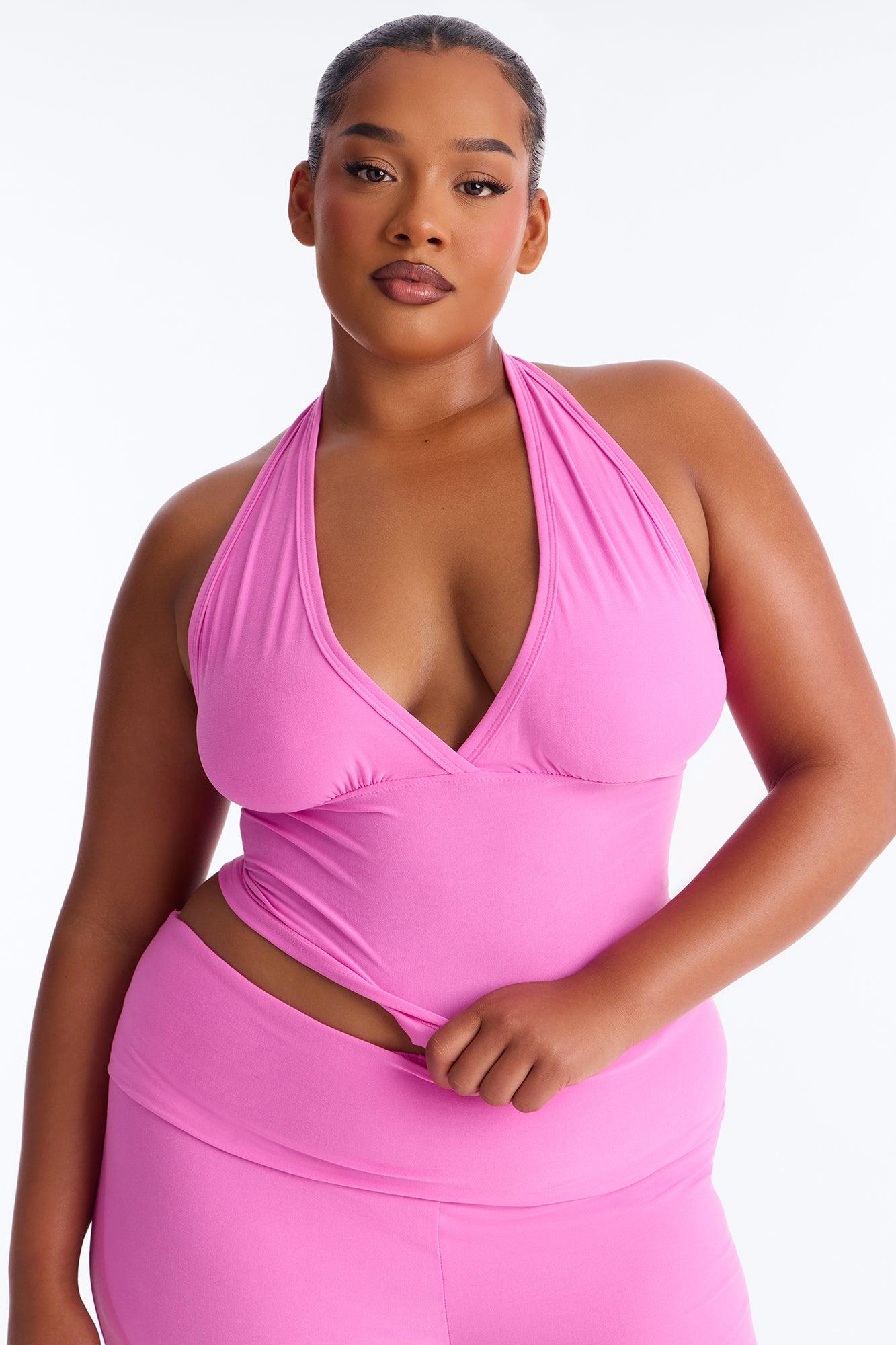 Stay Cozy Halter PJ Pant Set - Pink Female Product Image