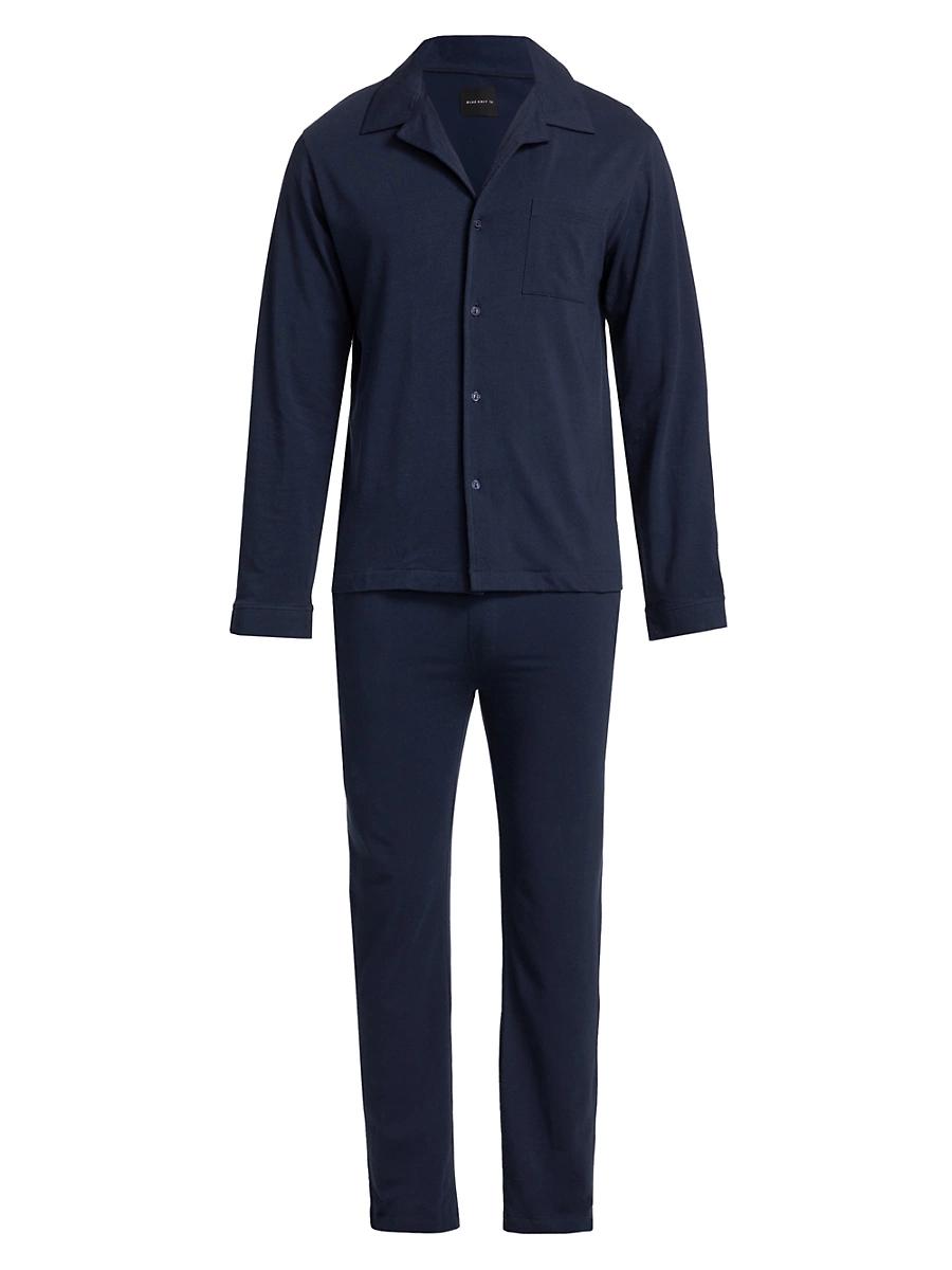 Mens COLLECTION Cotton 2-Piece Pajama Set Product Image
