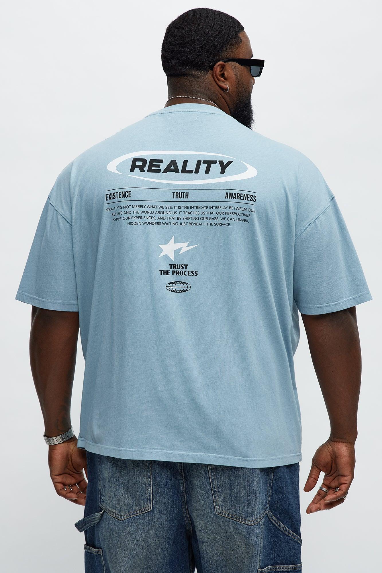 Trust The Process Oversized Short Sleeve Tee - Light Blue Product Image