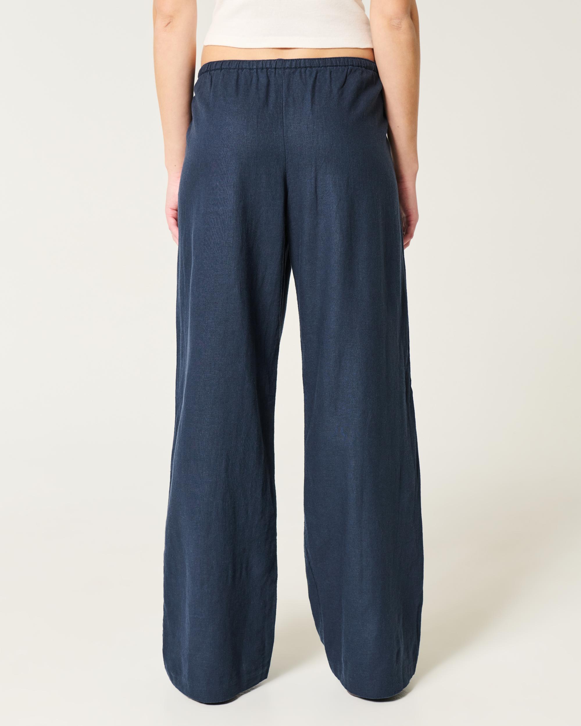 Pull-On Wide-Leg Pants Product Image