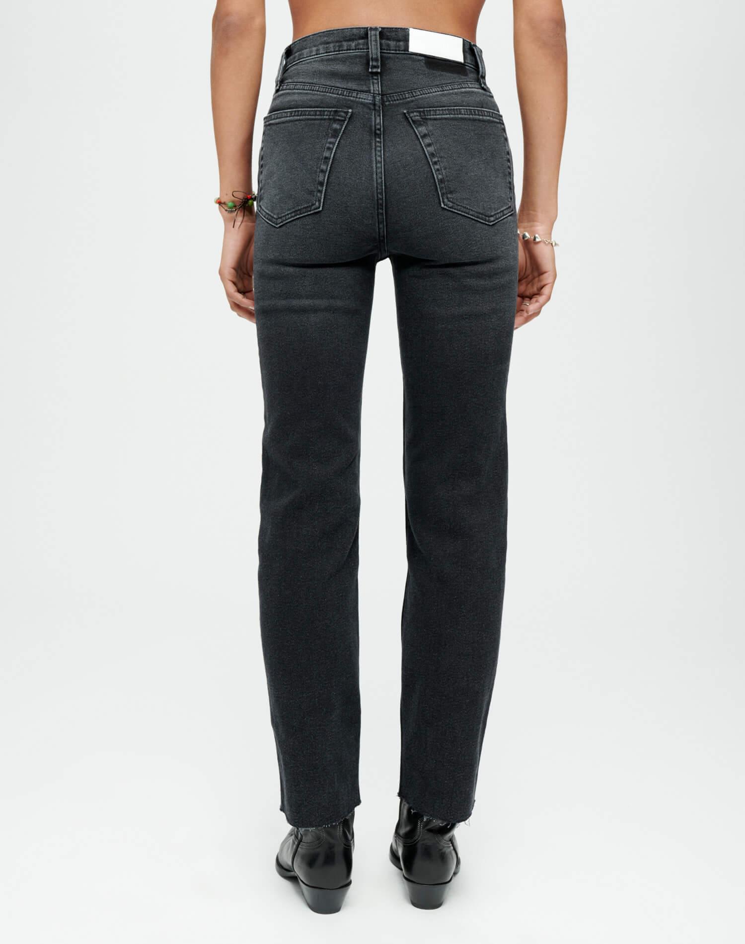 Comfort Stretch High Rise Stove Pipe - Washed Noir Product Image