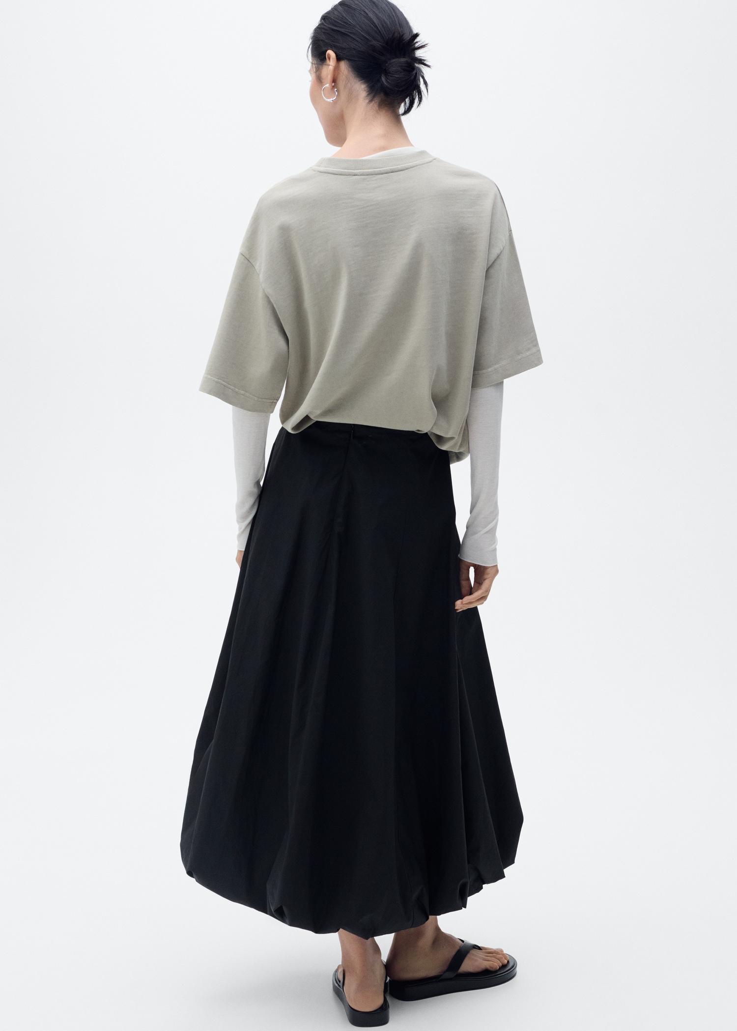 Balloon midi skirt - Women | MANGO USA Product Image