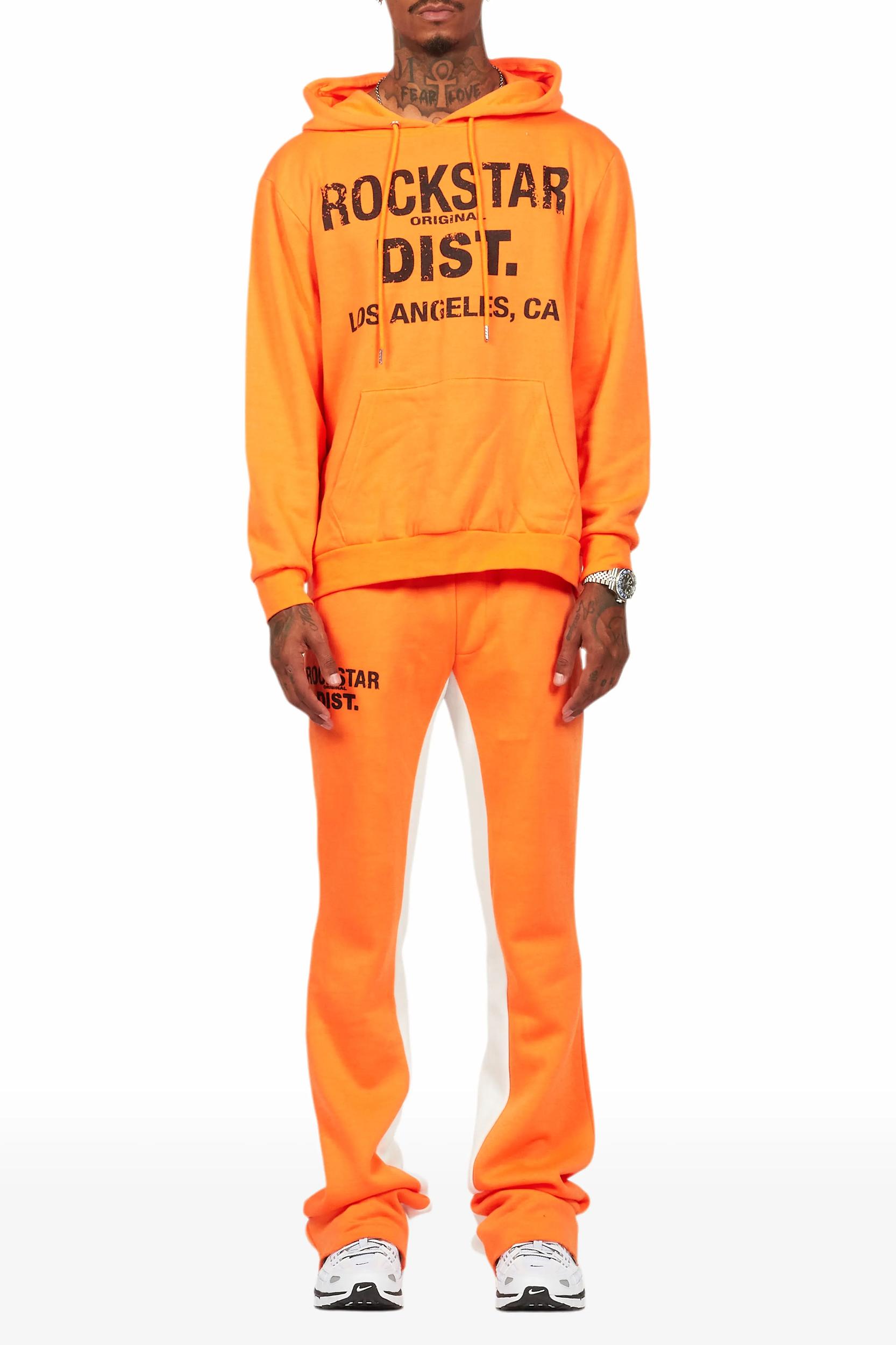 Lake Orange Hoodie/Baggy Track Pant Set Male Product Image