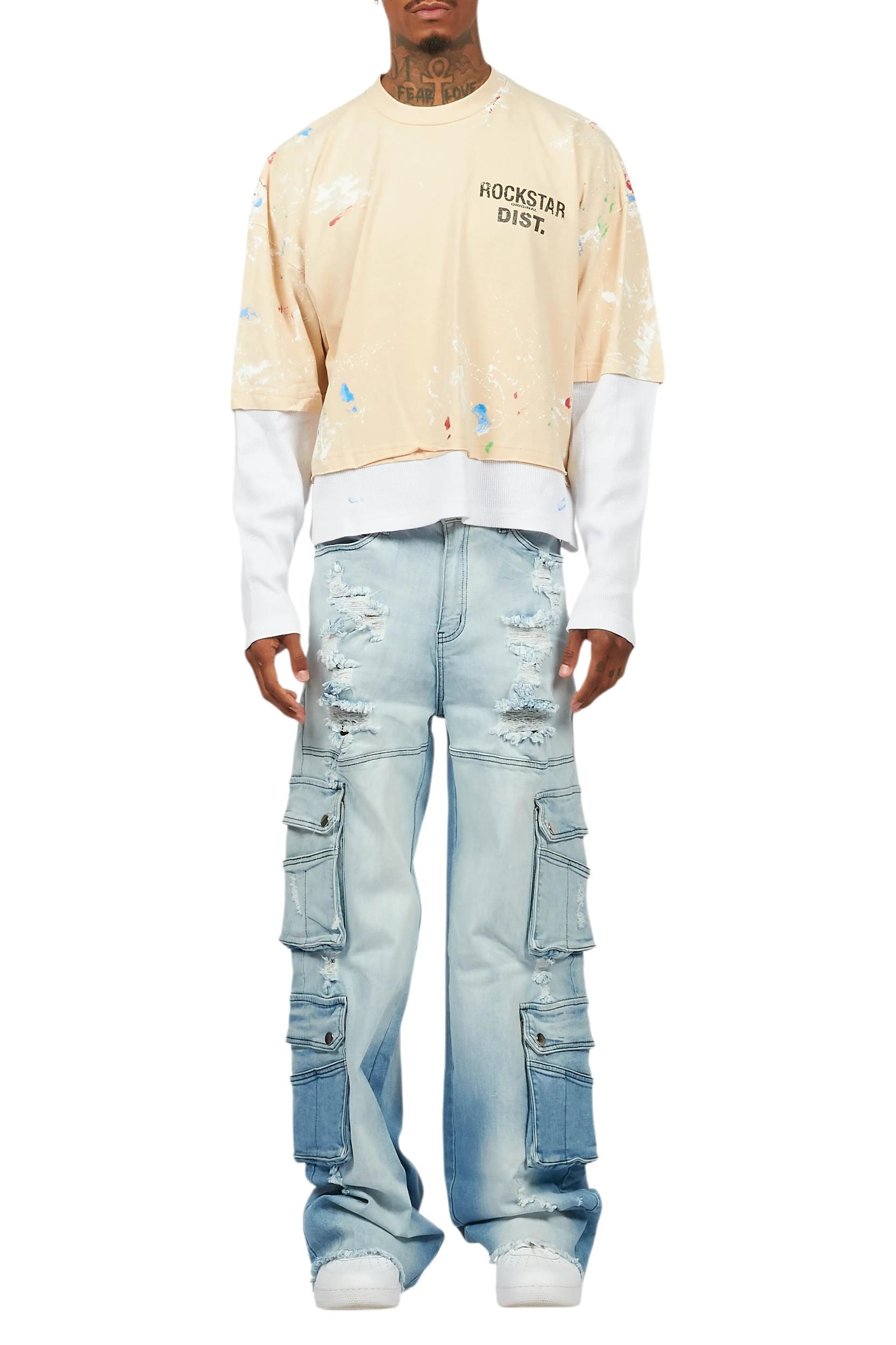 Keylor Light Blue Baggy Fit Jean Male Product Image