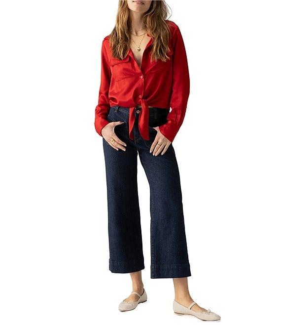 Sanctuary The Marine Denim Wide Leg Cropped Jeans Product Image