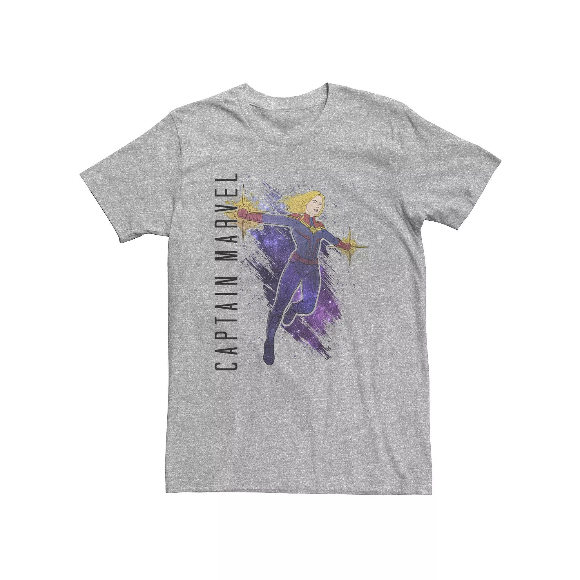 Big & Tall Marvel Avengers Endgame Captain Marvel Galaxy Paint Tee, Men's,  Product Image