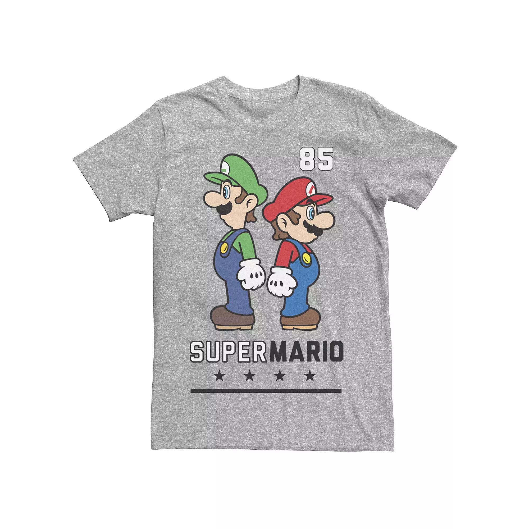 Men's Nintendo Super Mario Luigi Back to Back Athletic 85 Graphic Tee,  Product Image