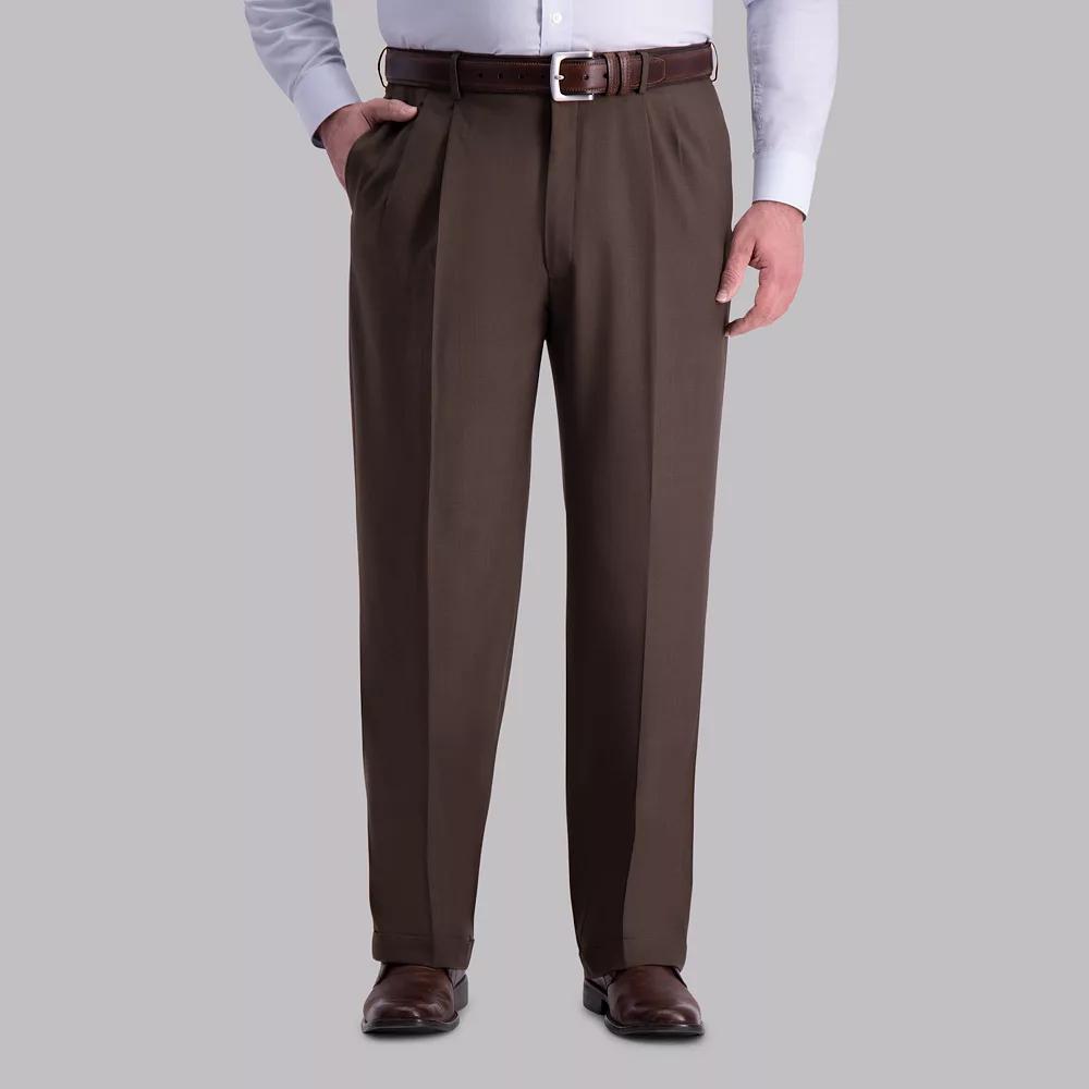 Big & Tall Haggar® Premium Comfort Classic-Fit Pleated Hidden Expandable Waistband Dress Pants, Men's,  Product Image