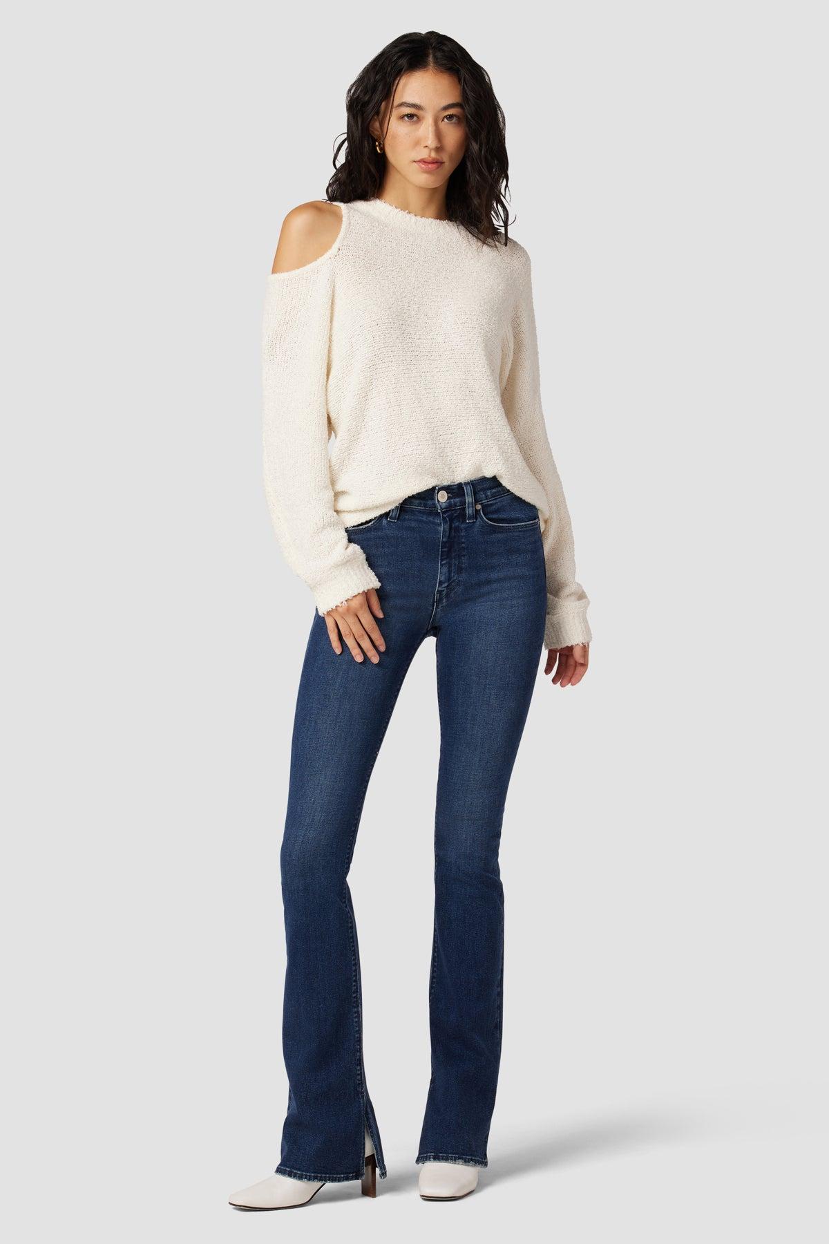 Barbara High-Rise Bootcut Jean w/ Slit Hem Female Product Image