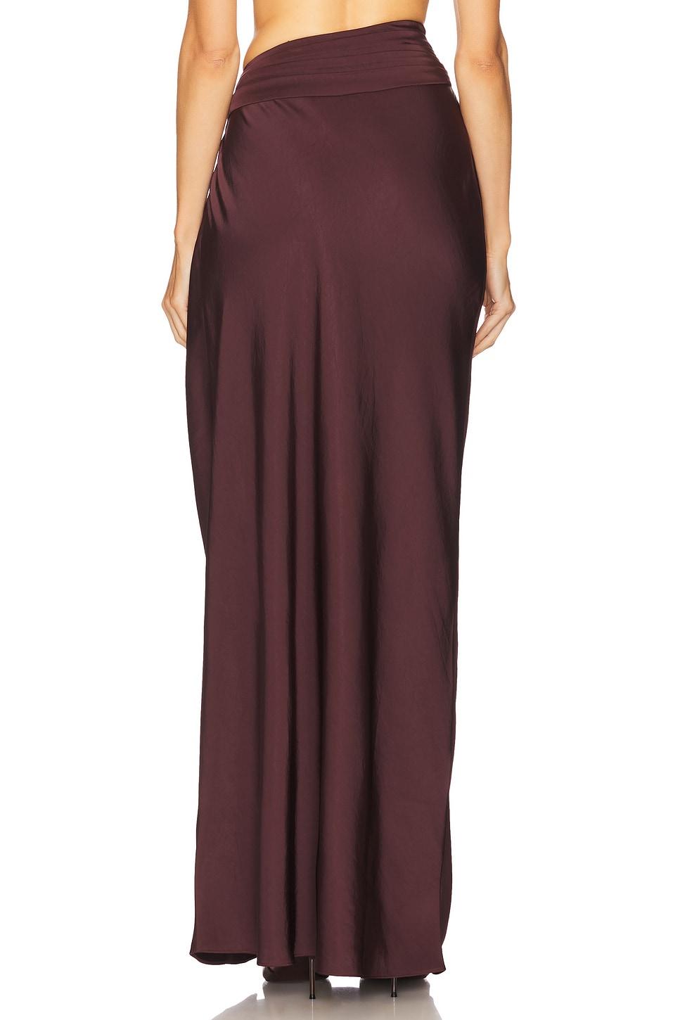 Lightweight Satin Asymmetric Maxi Skirt Lapointe Product Image