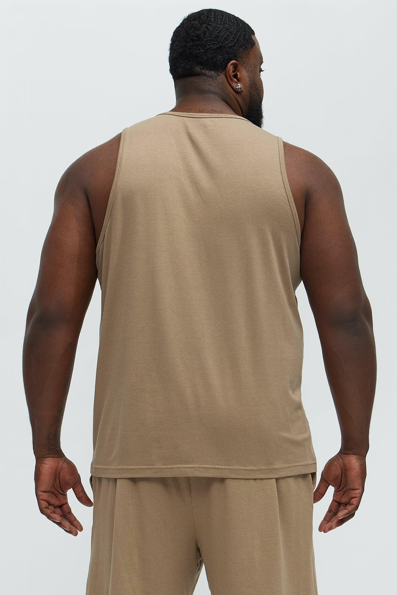 Essential Modal Lounge Tank - Taupe Male Product Image