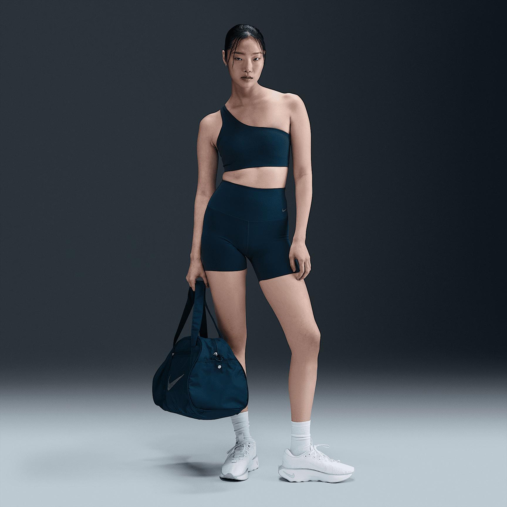Nike Womens Zenvy Asymmetrical Light-Support Padded Sports Bra | HQ9182-440 Product Image