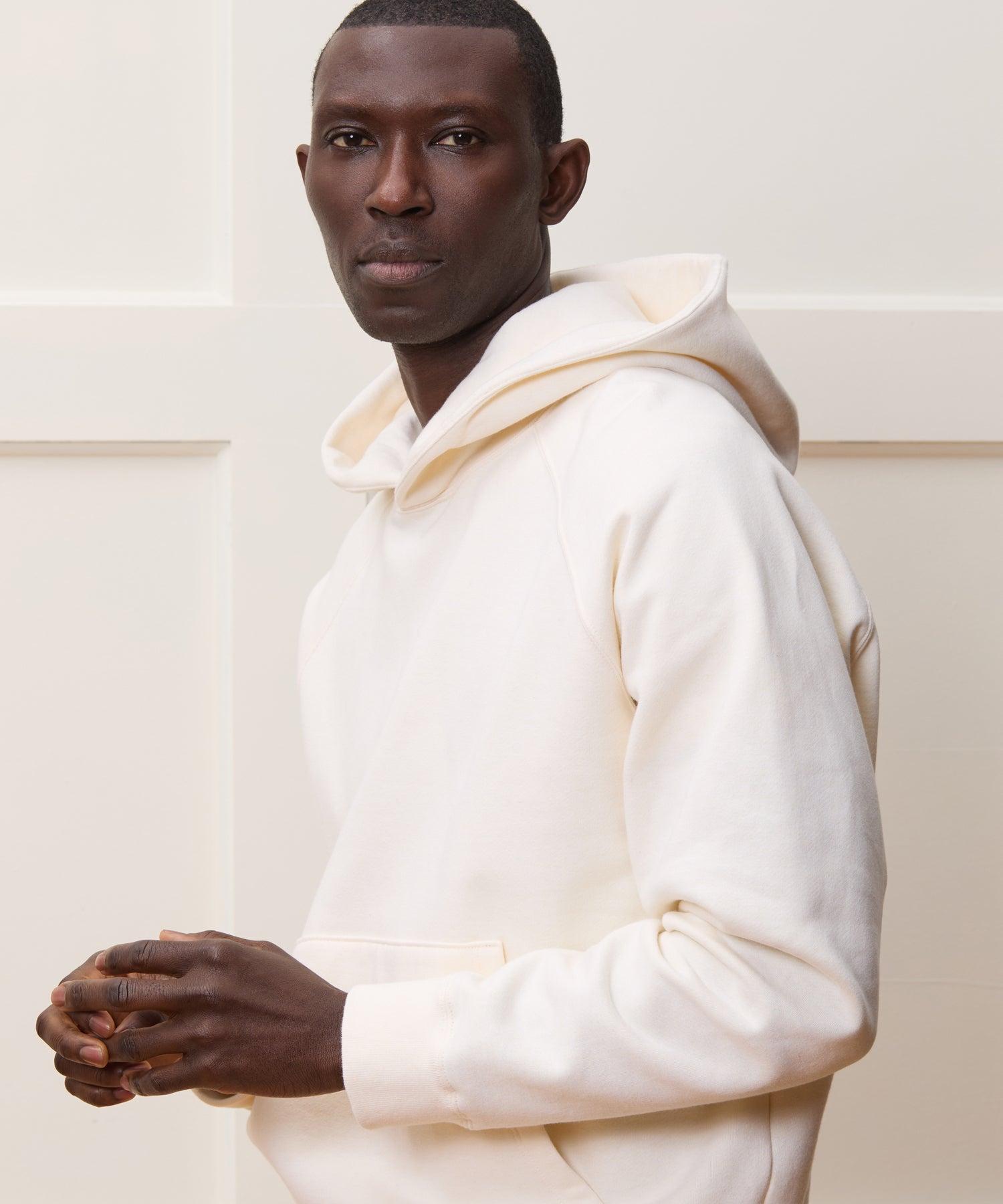 Cotton-Camelhair Fleece Hoodie in Camel Product Image