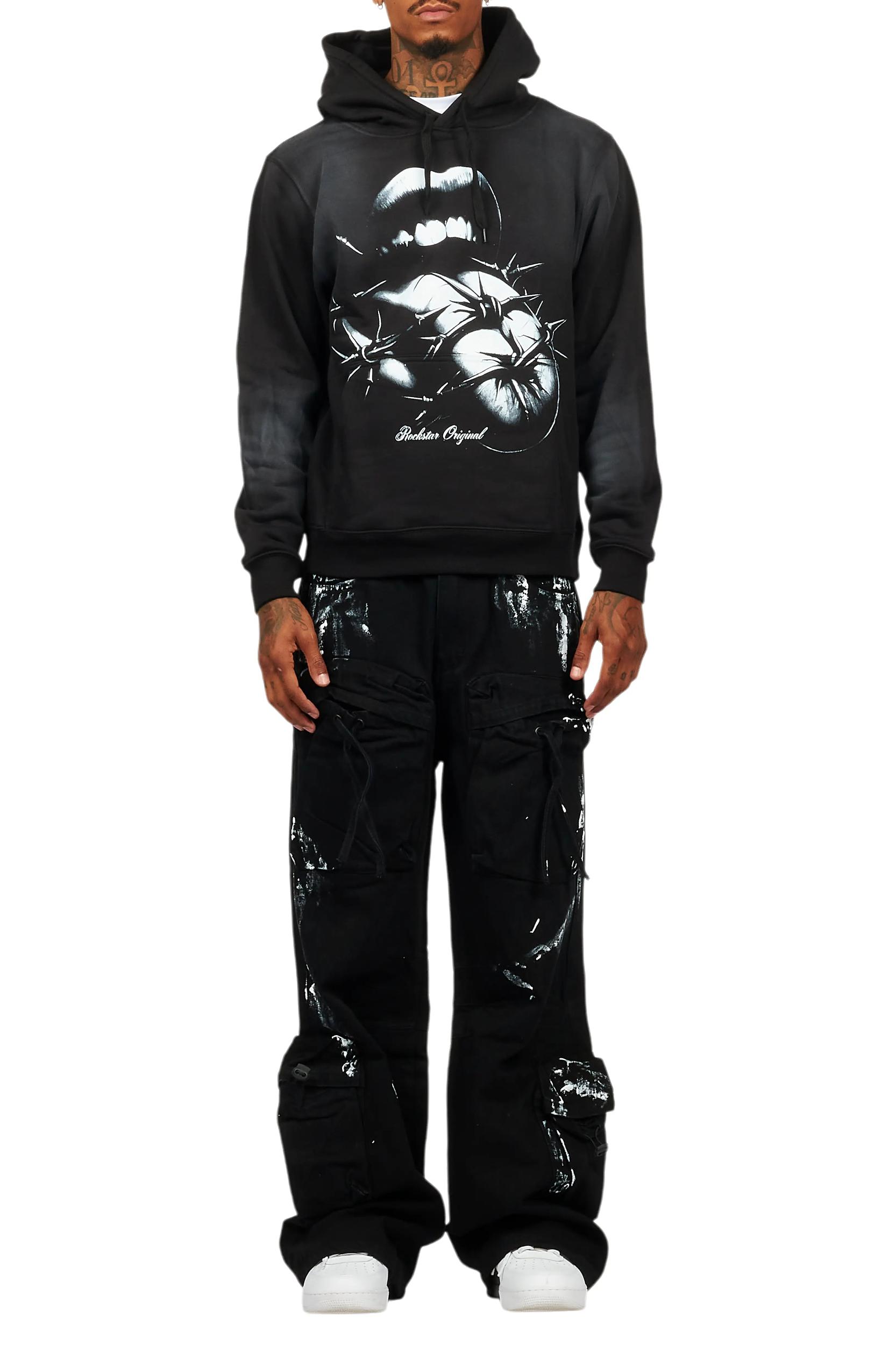 Schmear Black/White Hoodie/Baggy Fit Jean Bundle Male Product Image