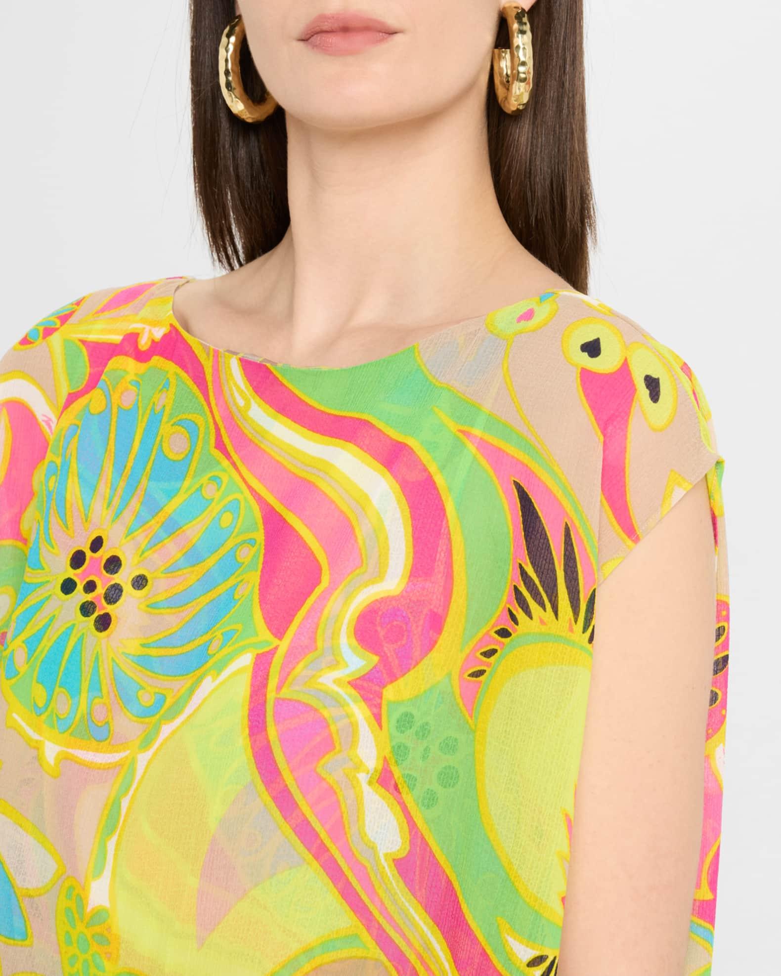 Vantage Floral-Print Georgette Maxi Dress Product Image