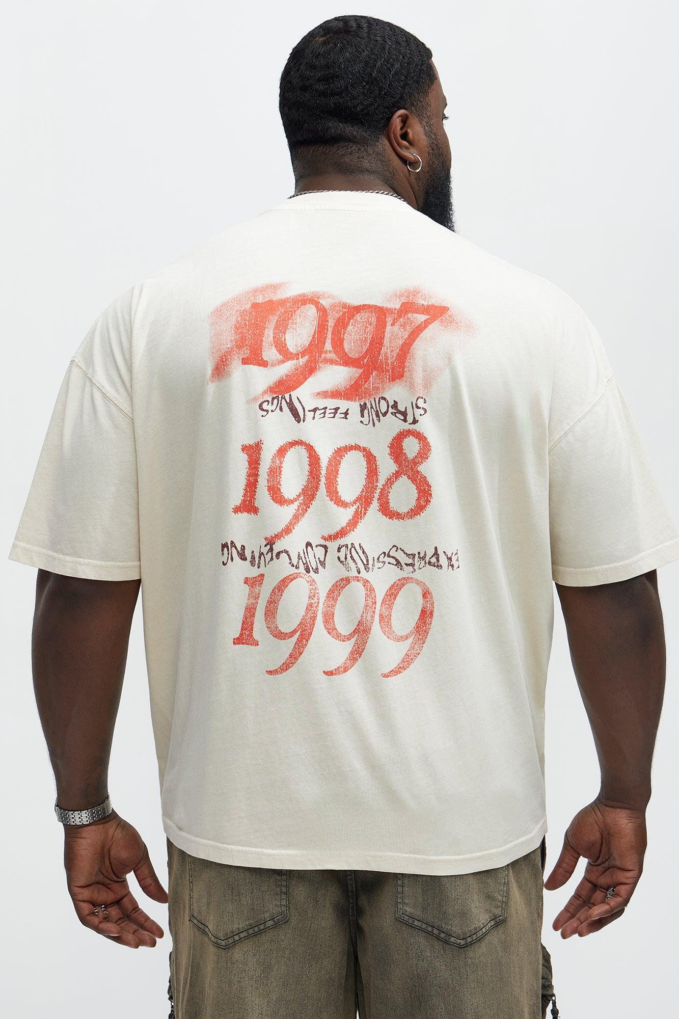 1997 Oversized Short Sleeve Tee - Cream Product Image