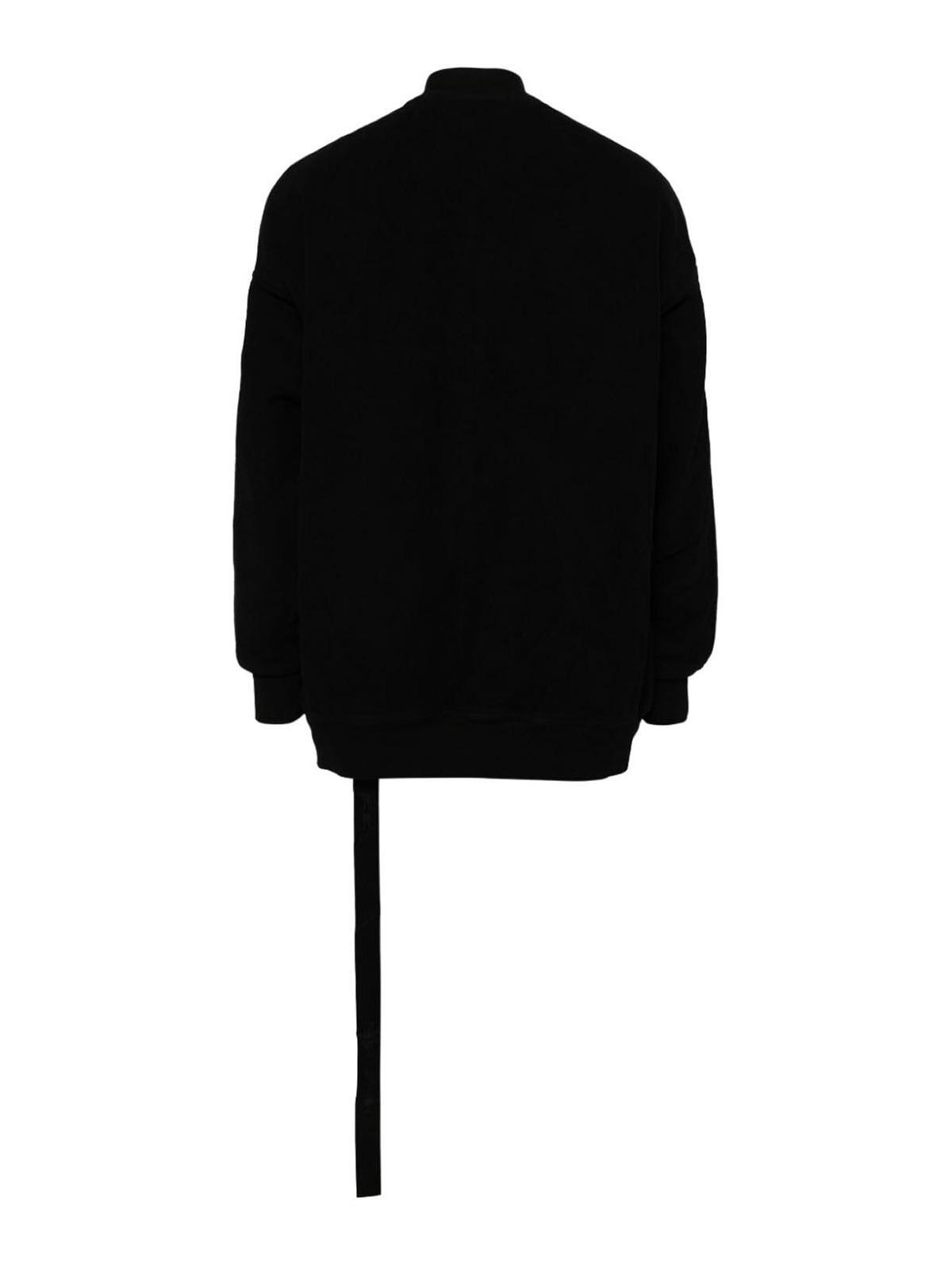 RICK OWENS Black Hollywood Jumbo Flight Bomber Jacket In 09 Black Product Image