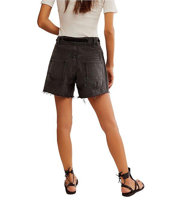 Free People Moxie Rigid Drawcord Waist Barrel Jean Shorts Product Image