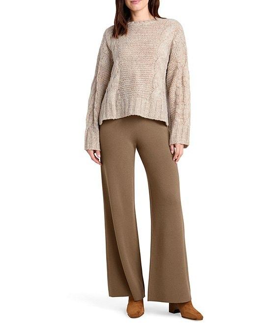 Splendid x Cella Jane Blog Cashblend Cable Knit Crew Neck Long Sleeve Pullover Sweater Product Image